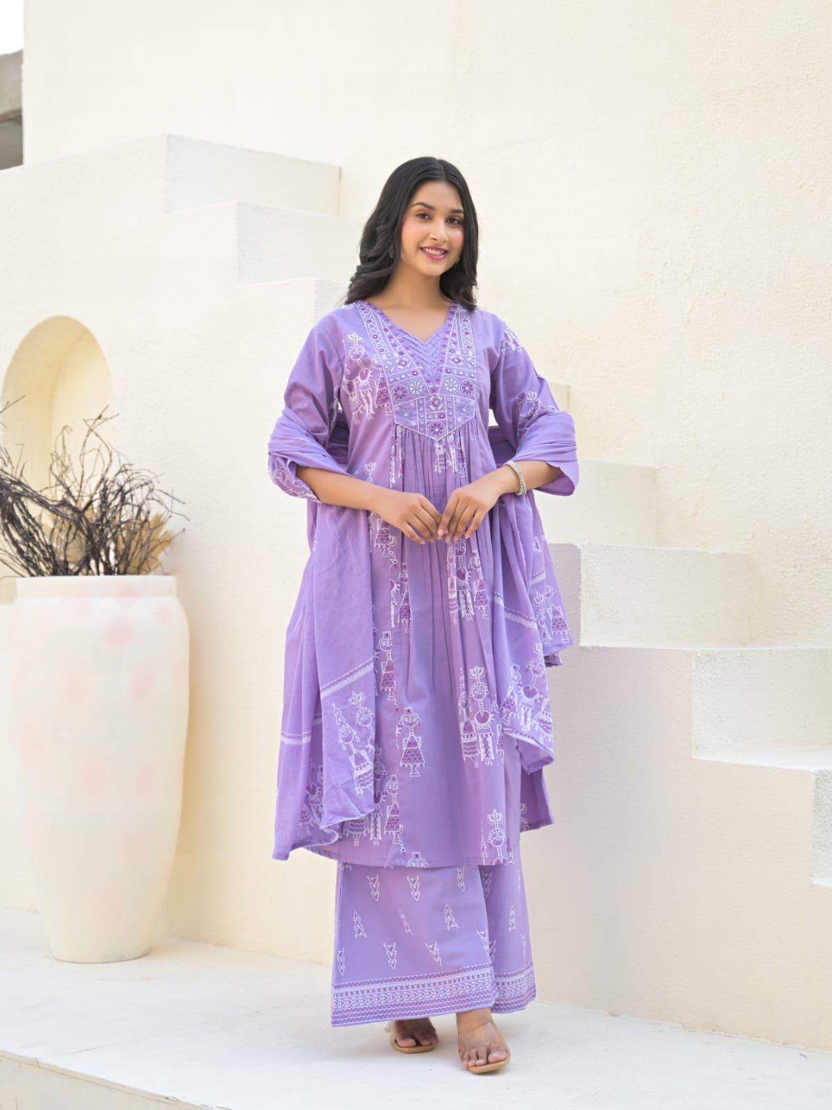 Image of Cotton 3 Piece Kurti Set