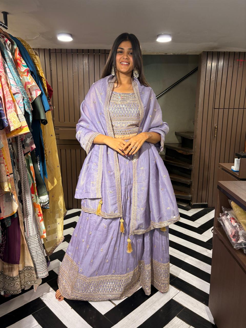 Pure Shimmer 3 Piece Indo western