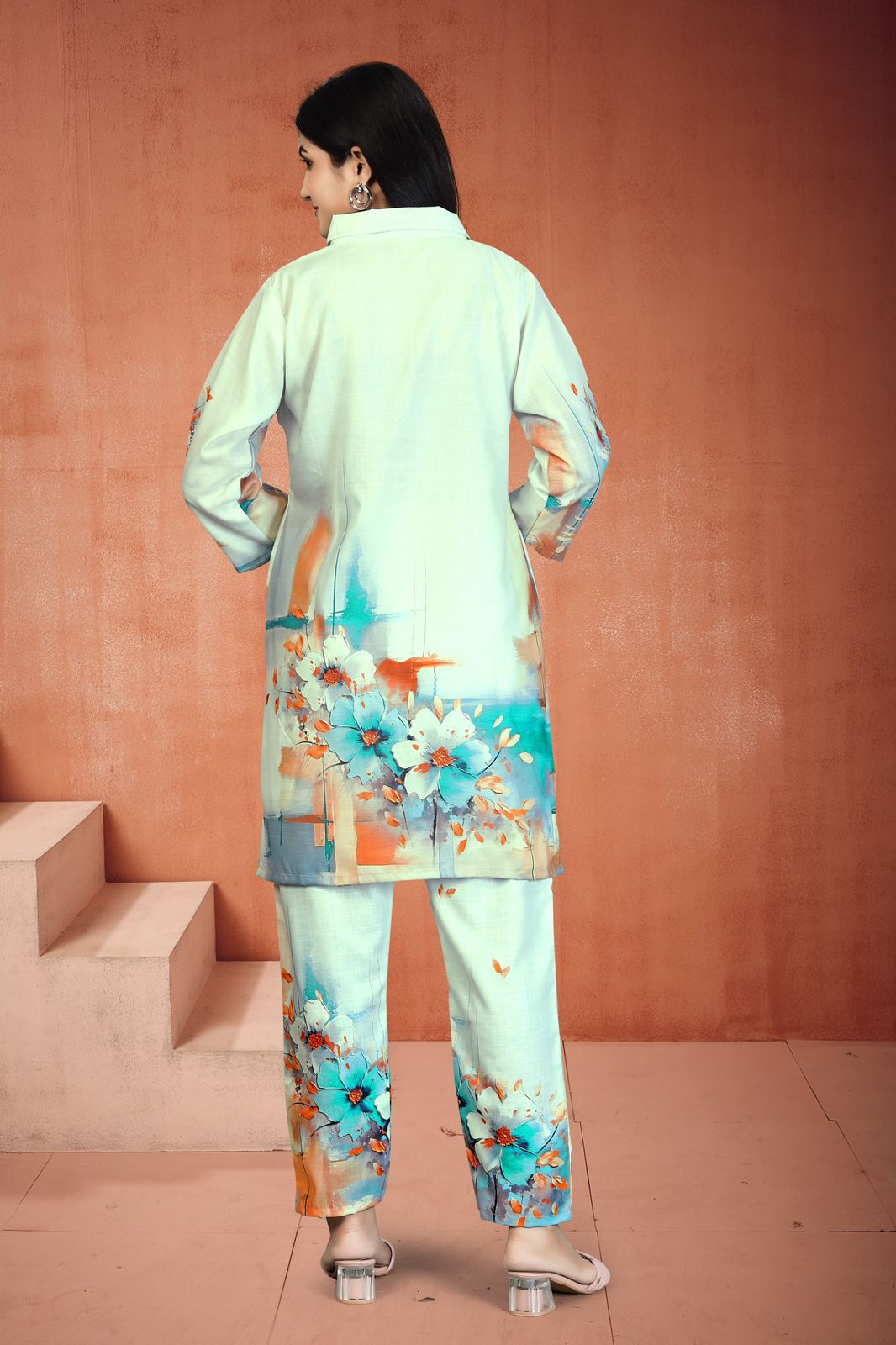 Image of Pure Cotton linen Coord Set with cotton Lining