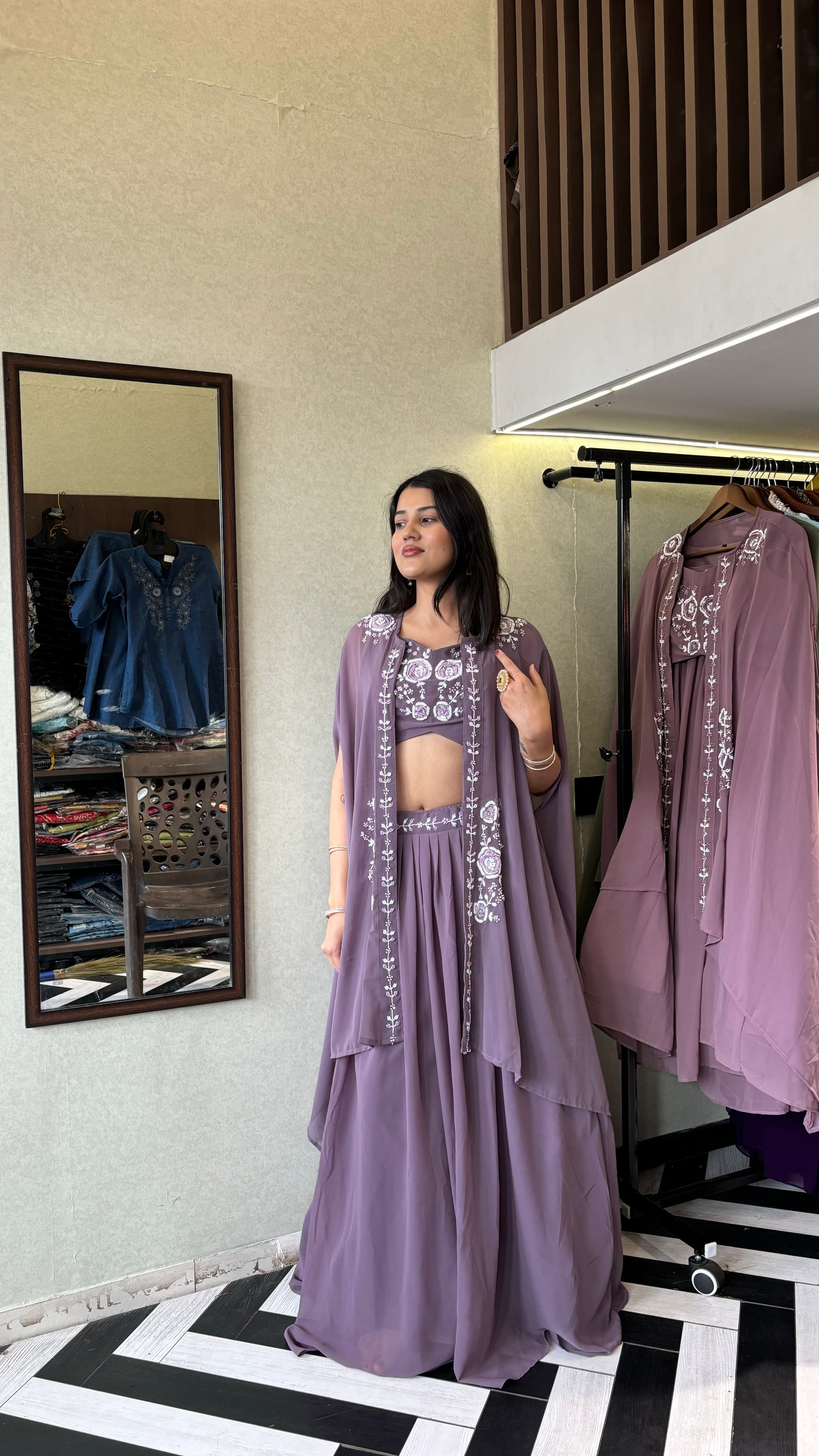 Pure Georgette Set 3 Piece with Gown