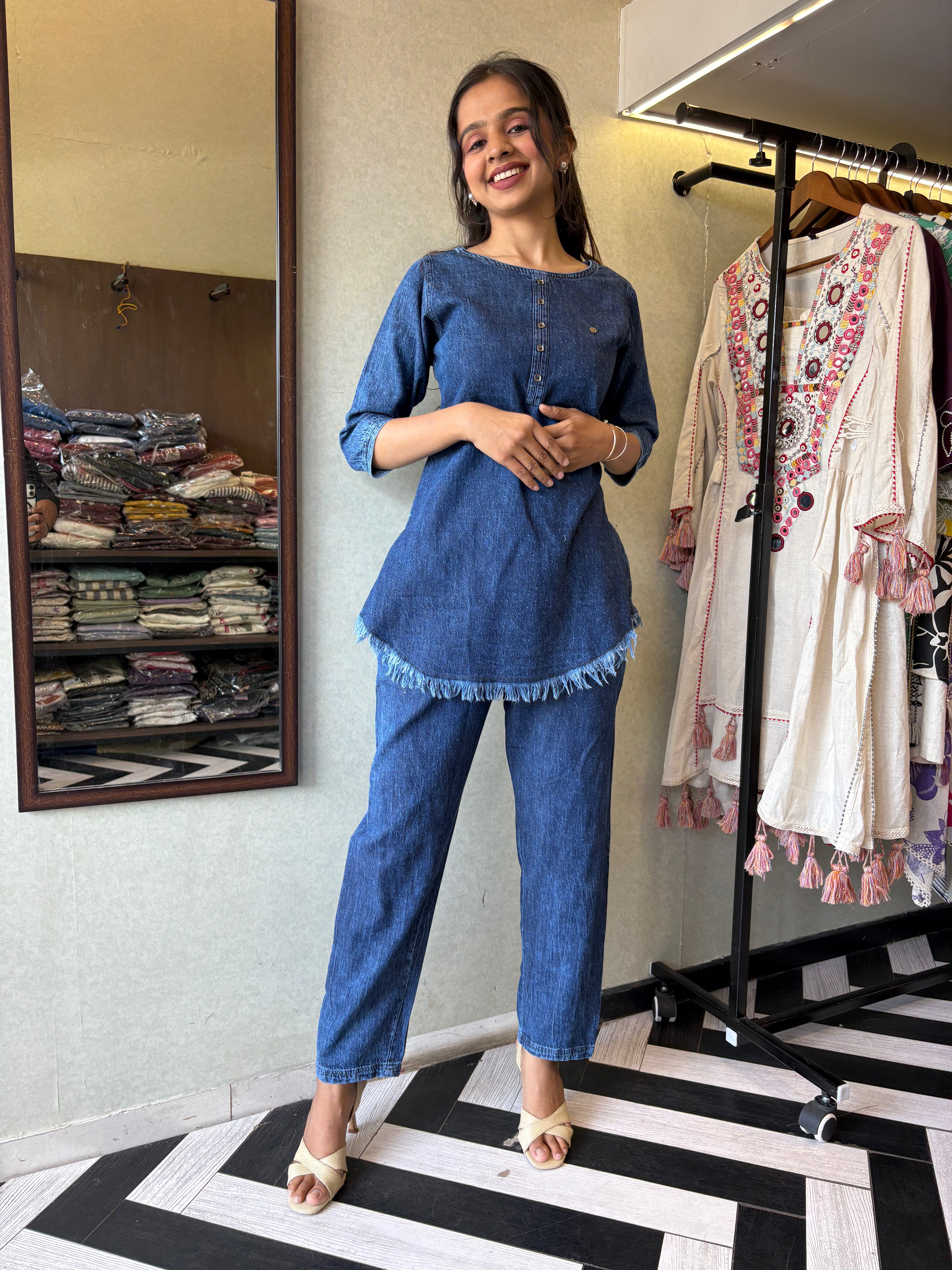 Image of Pure Denim Coord Set