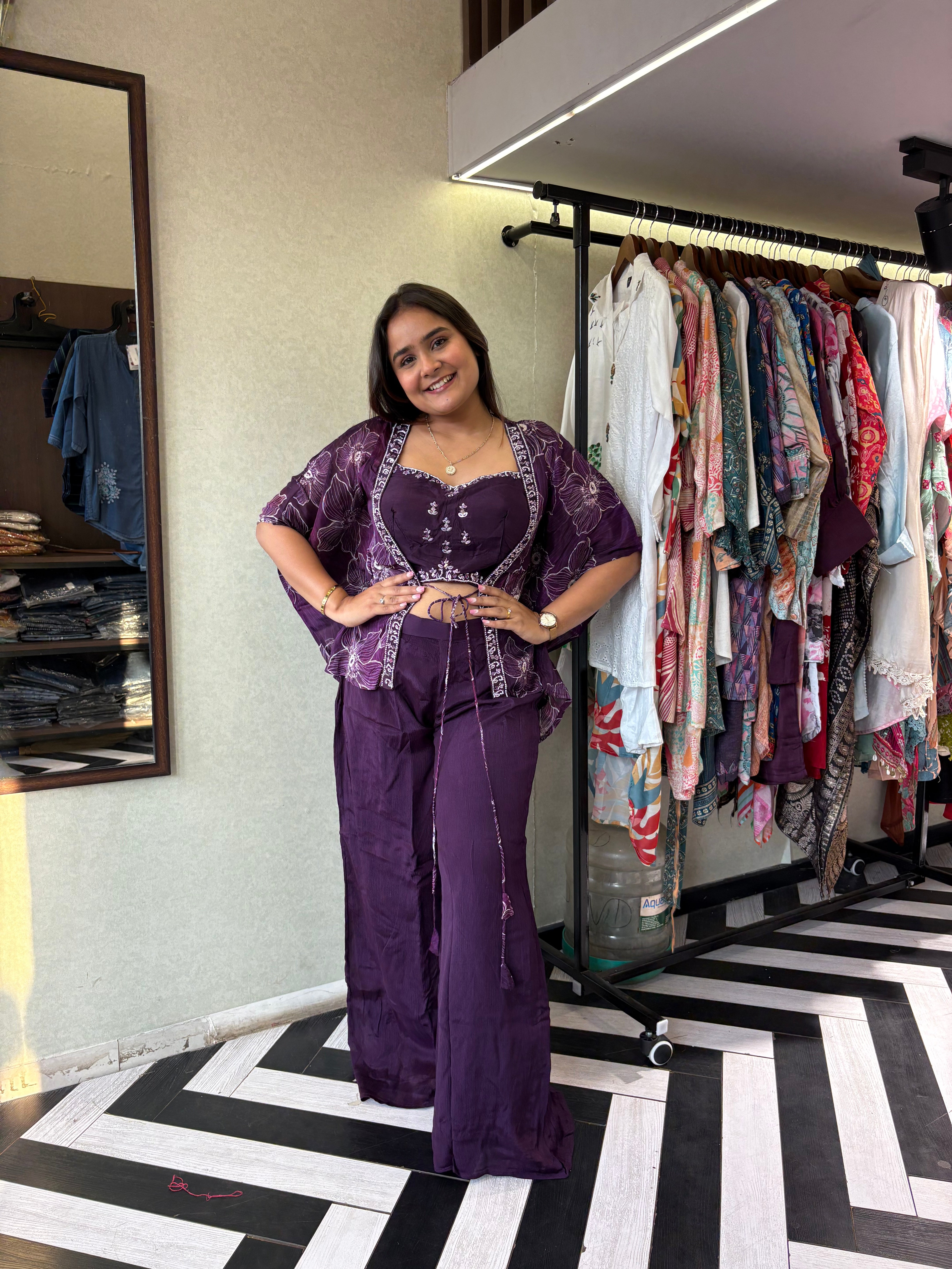 Image of Pure Shimmer 3 Piece with Hand work