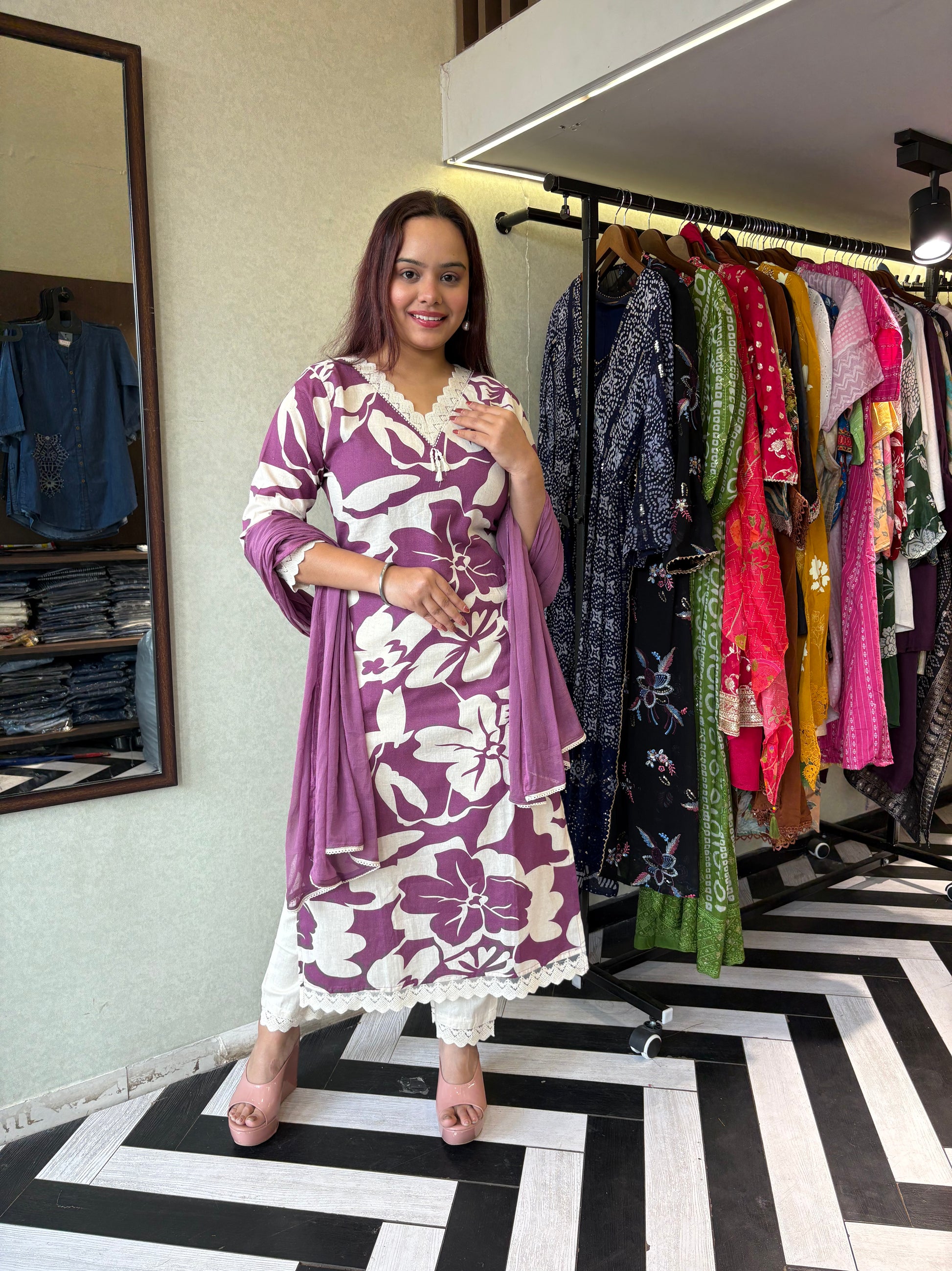 Pure Georgette 3 Piece with Hand work