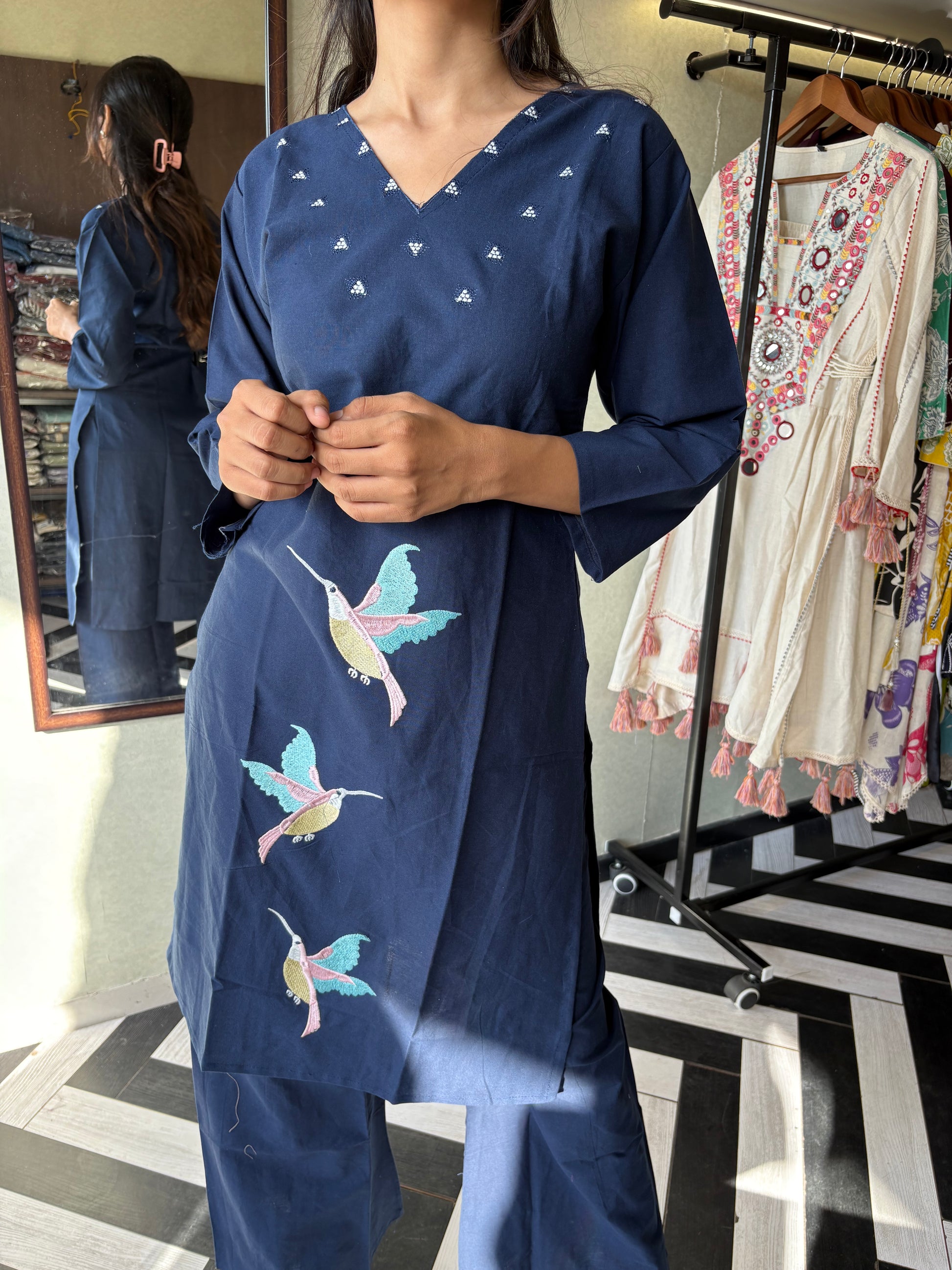 Pure Cotton 2 Piece Embroidery Set