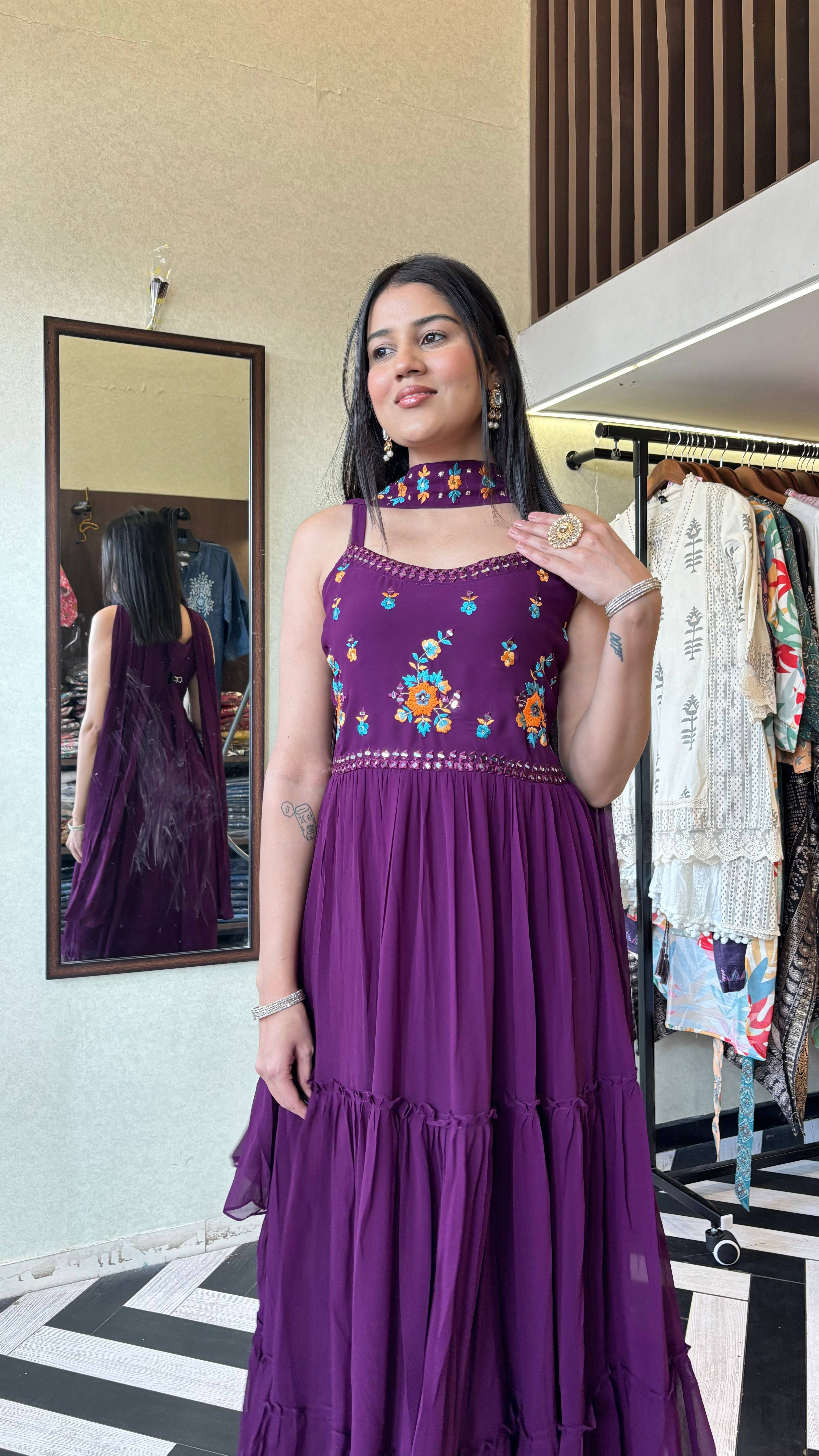 Image of Pure Shimmer 3 Piece with Hand work