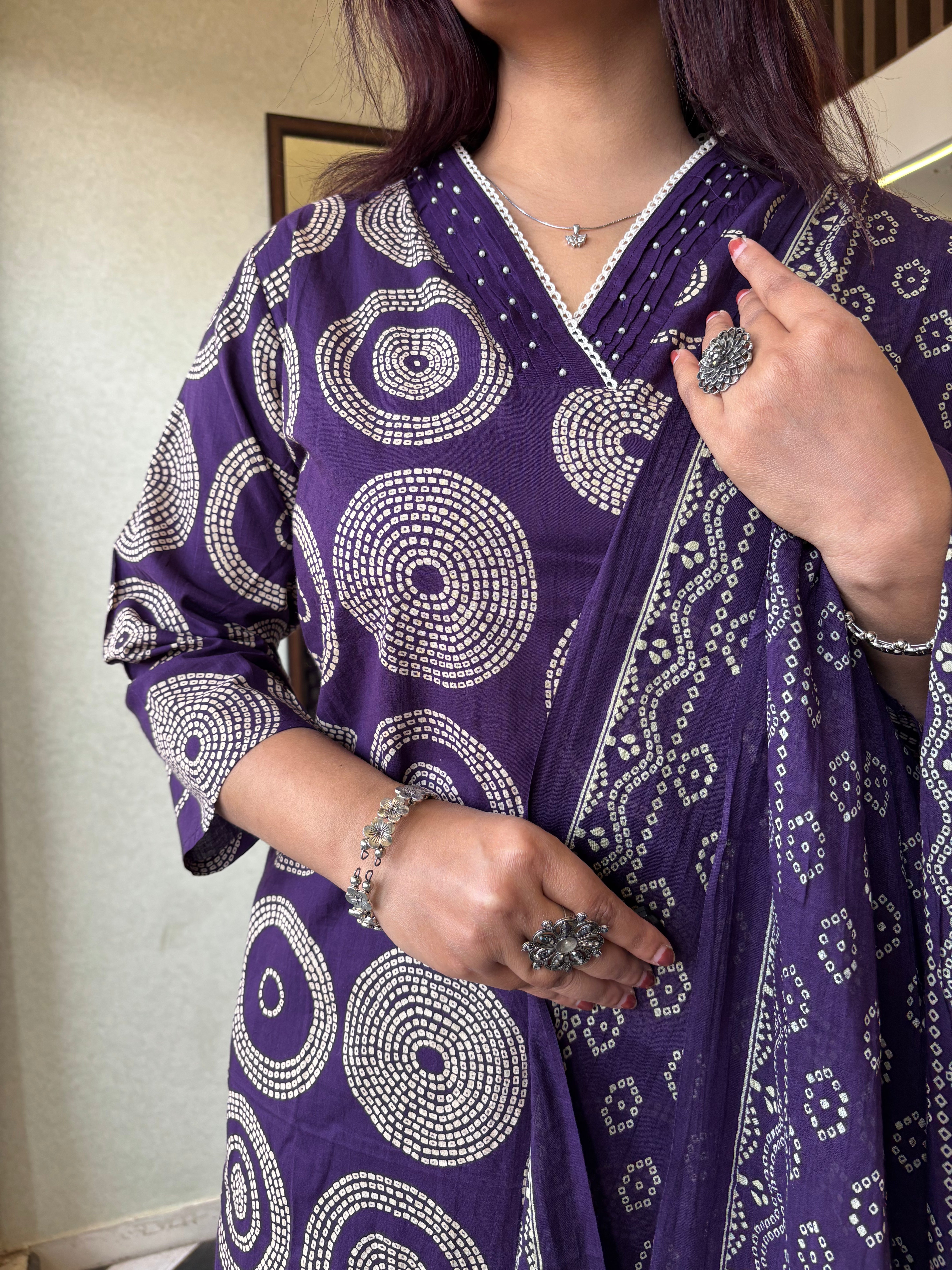 Pure Mull Cotton 3 Piece Cotton Set