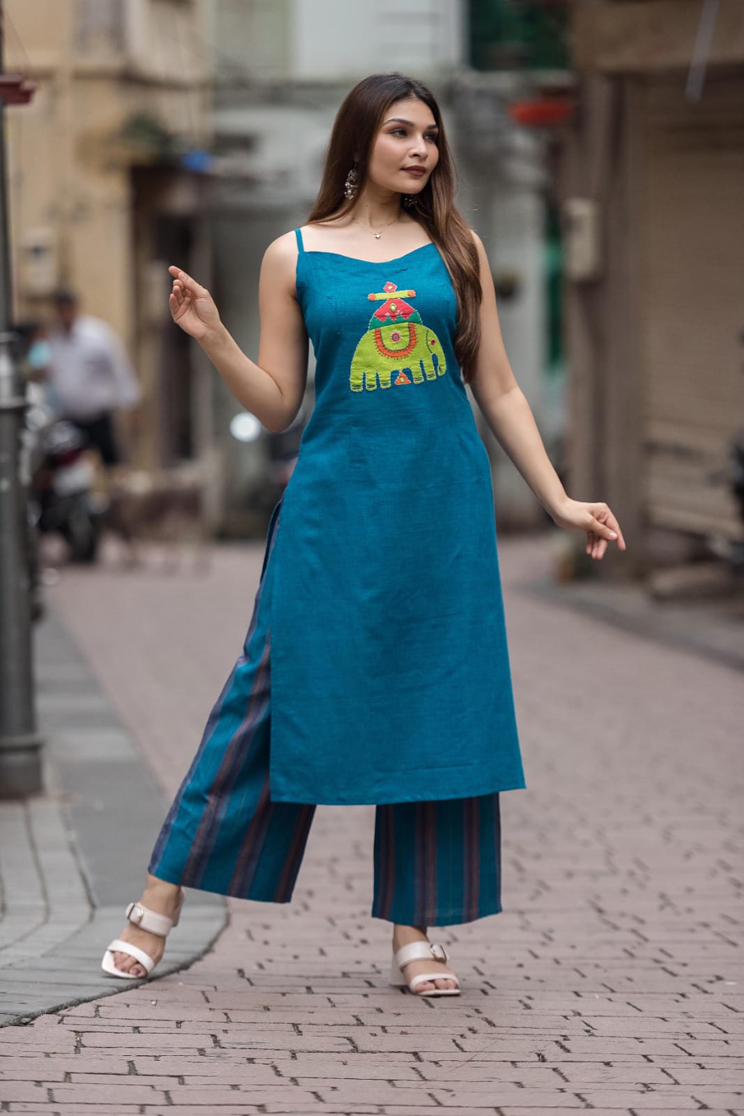Image of Tadko Brand Pure Cotton 2 Piece Spaghetti Coord Set