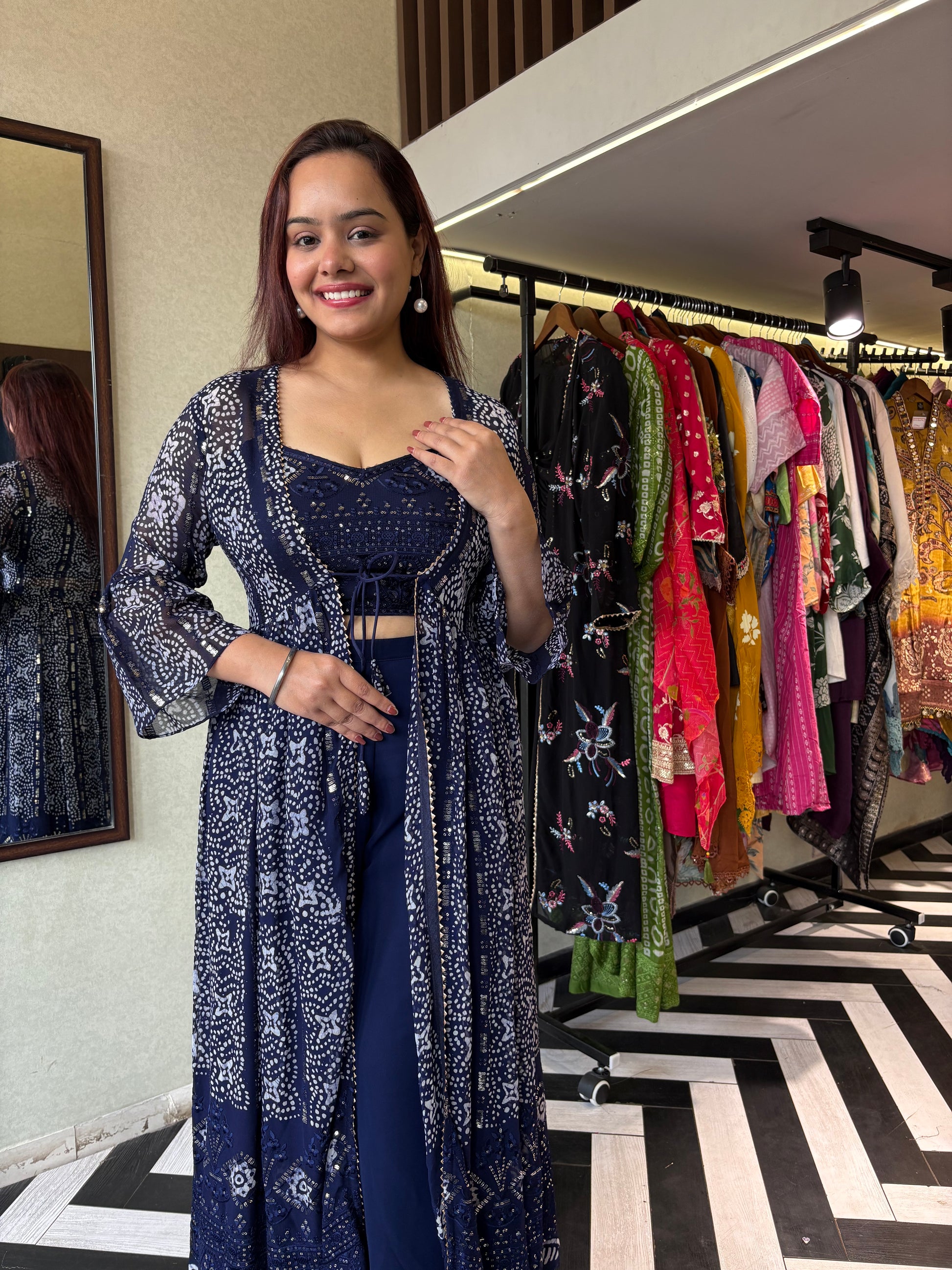 Pure Georgette 3 Piece with Hand work