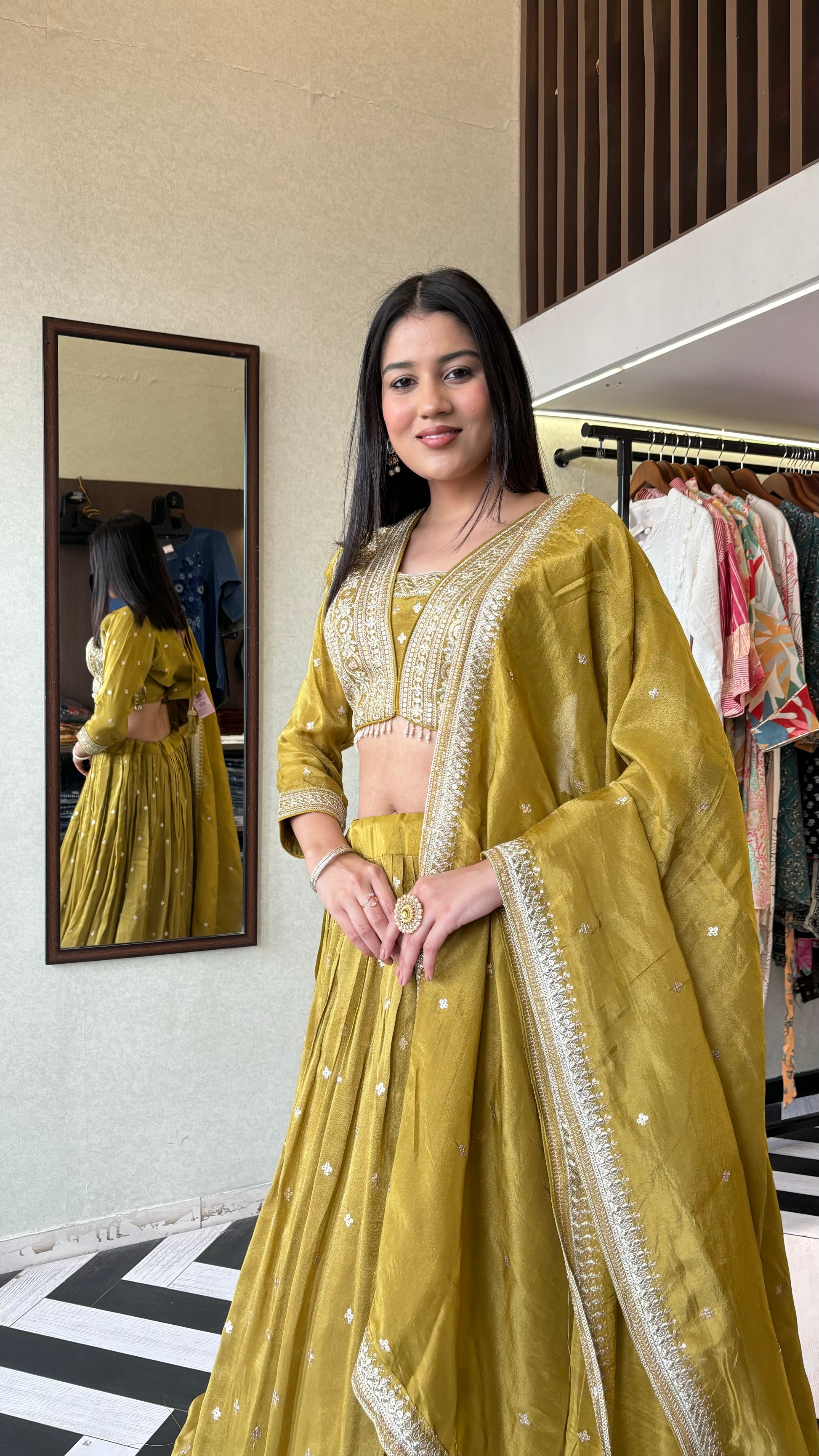 Pure Georgette Indo Western Piece with Hand work