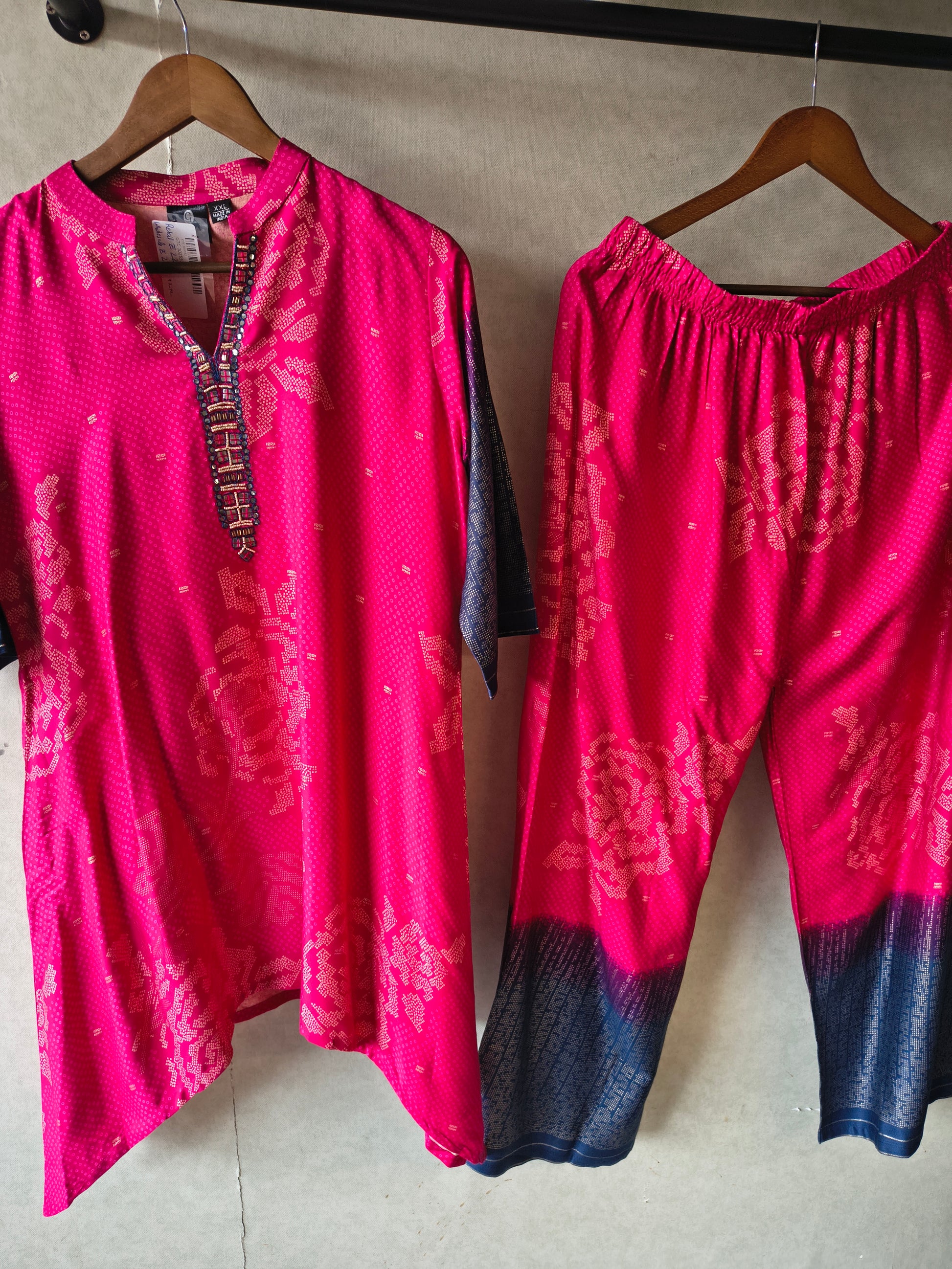 Fuchsia Ikat Fusion Co-Ord Set