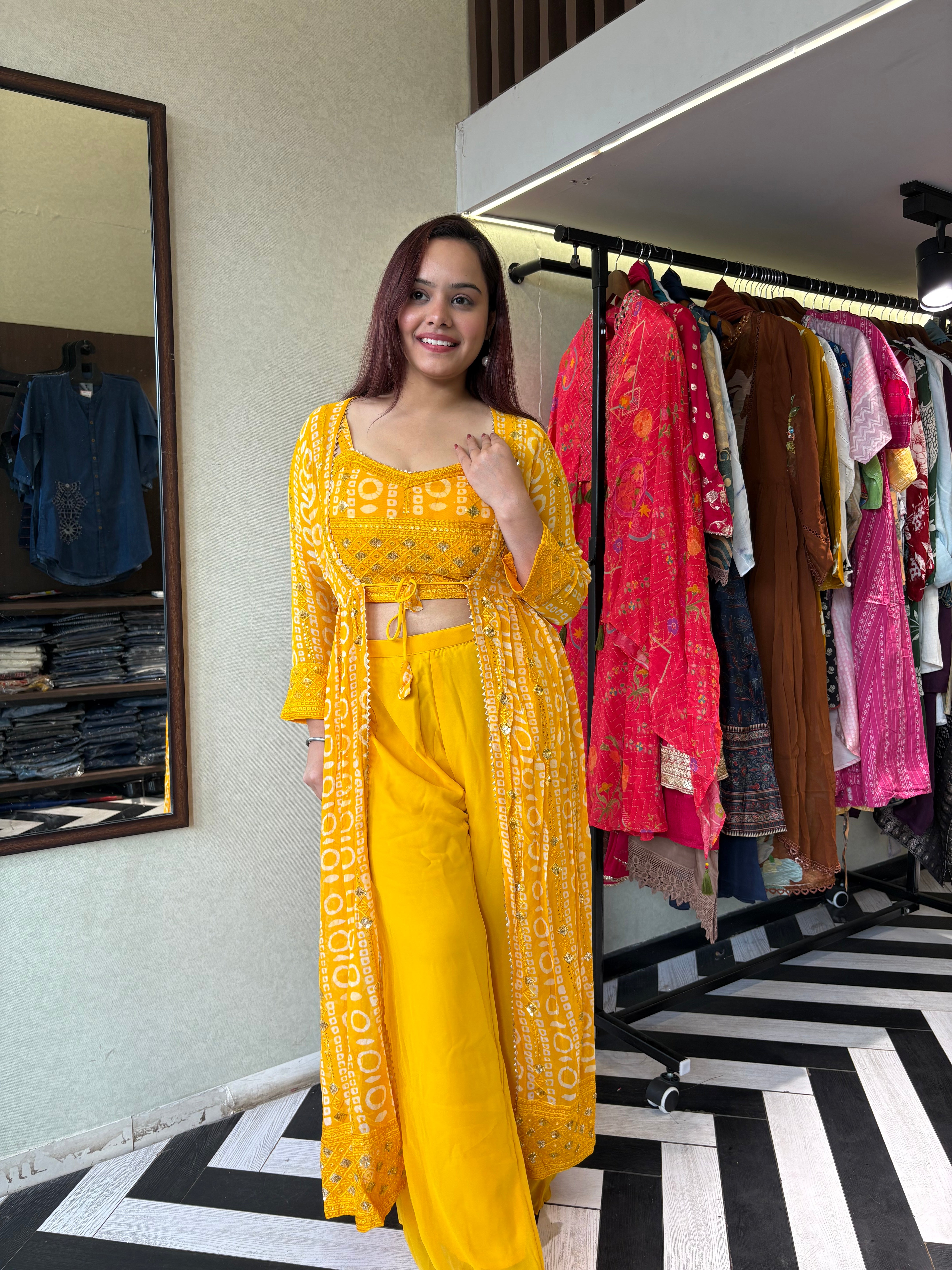 Pure Georgette 3 Piece with Hand work