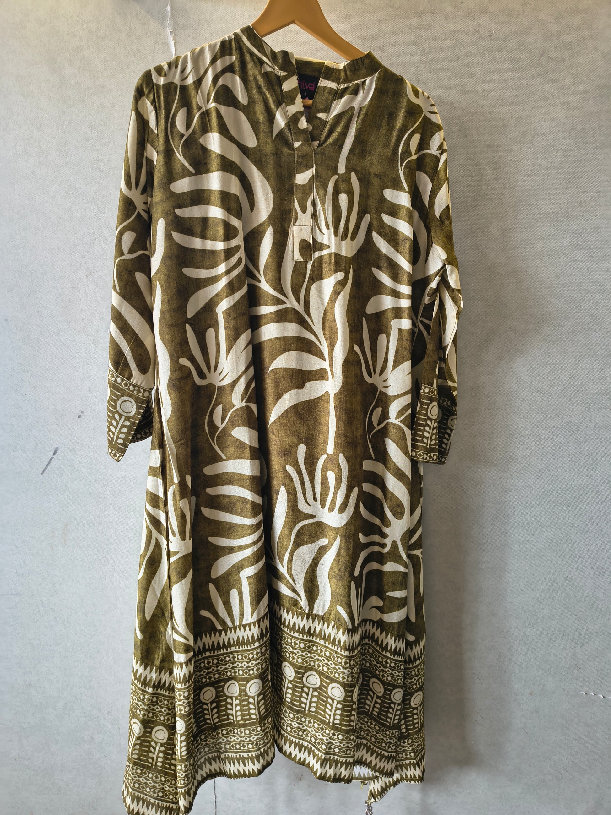 Olive Botanical Printed Premium Co-Ord Set