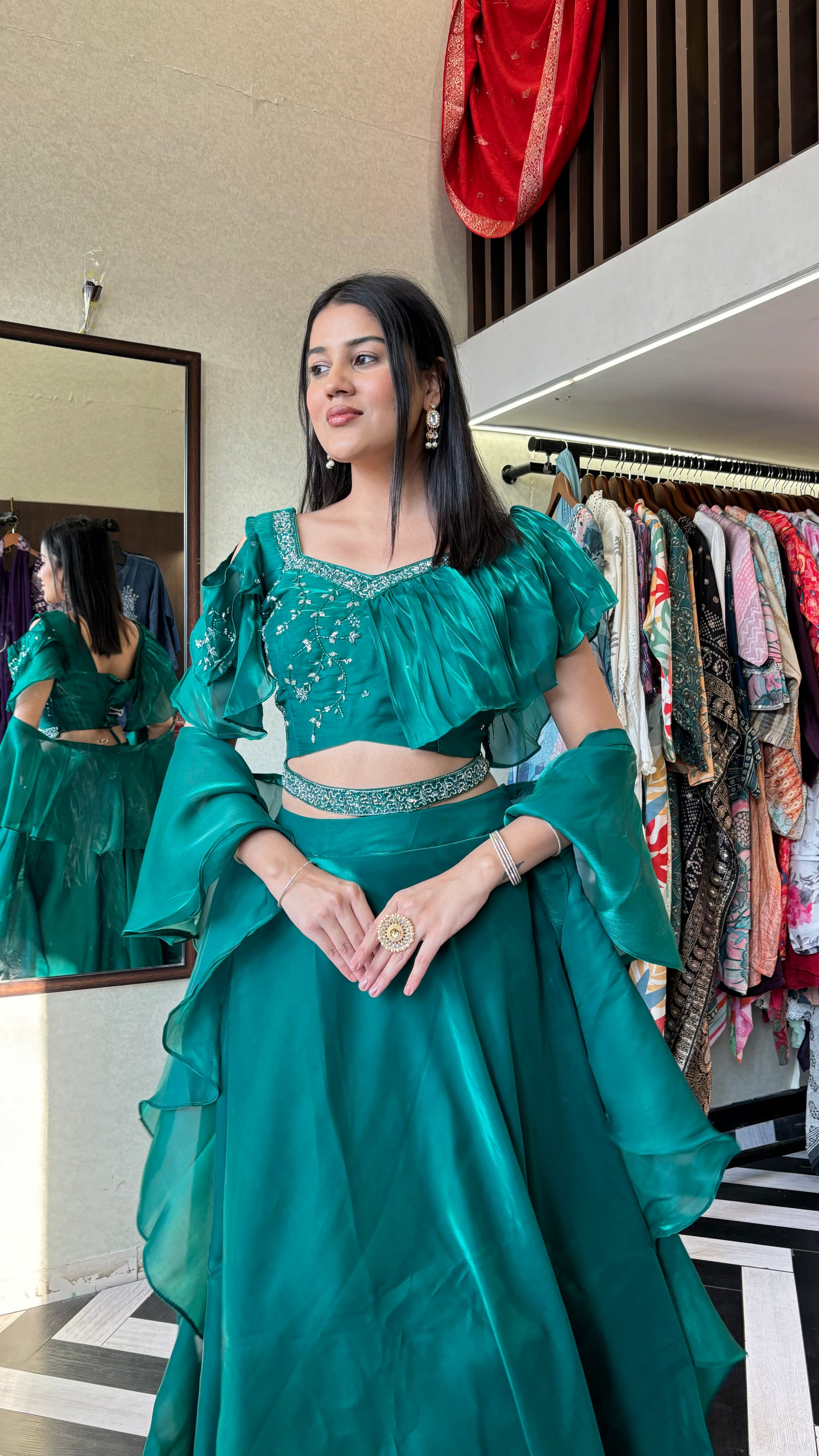 Pure Shimmer Indo western 3 Piece Set