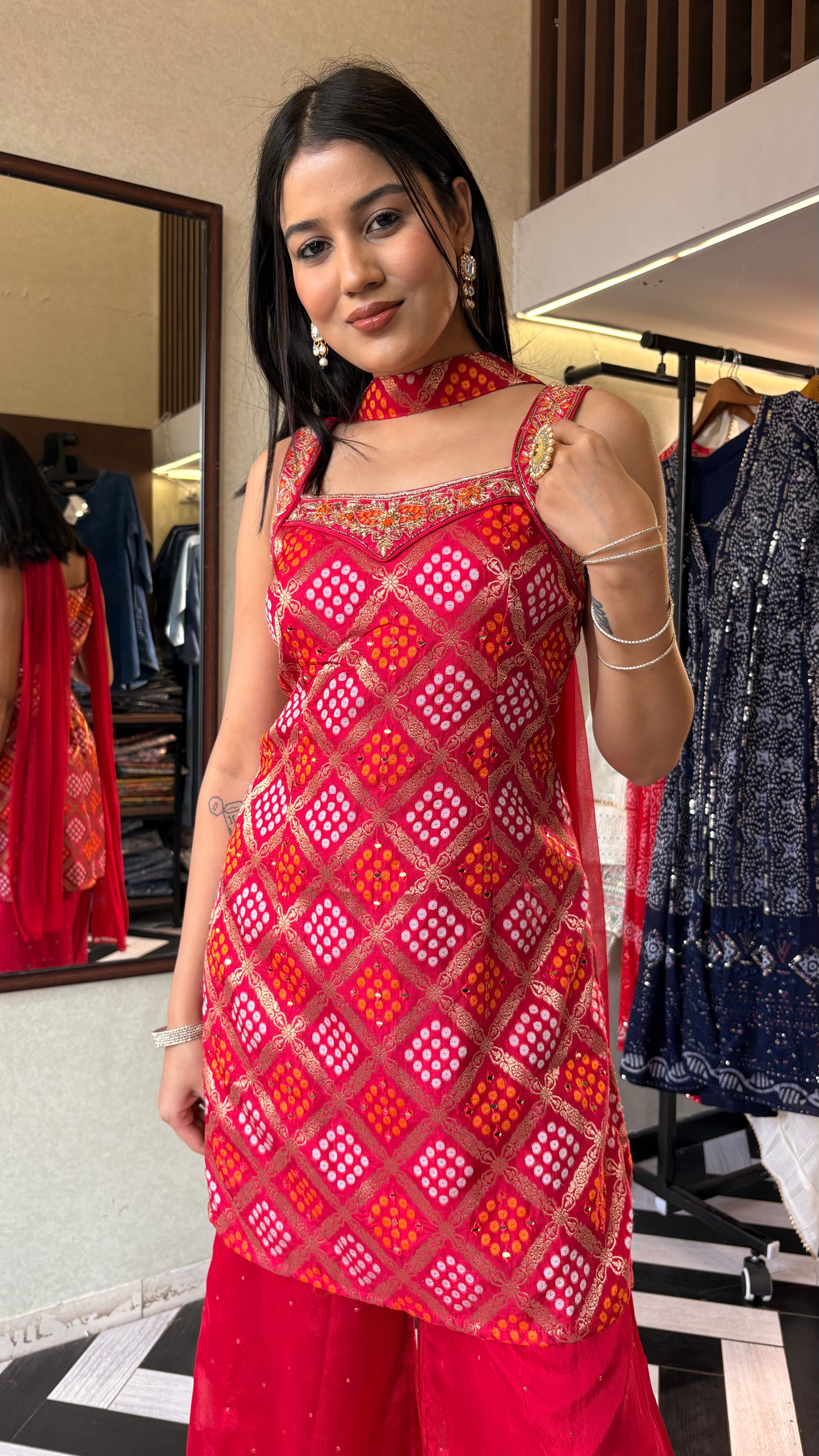 Image of Pure Silk 3 Piece Indo western