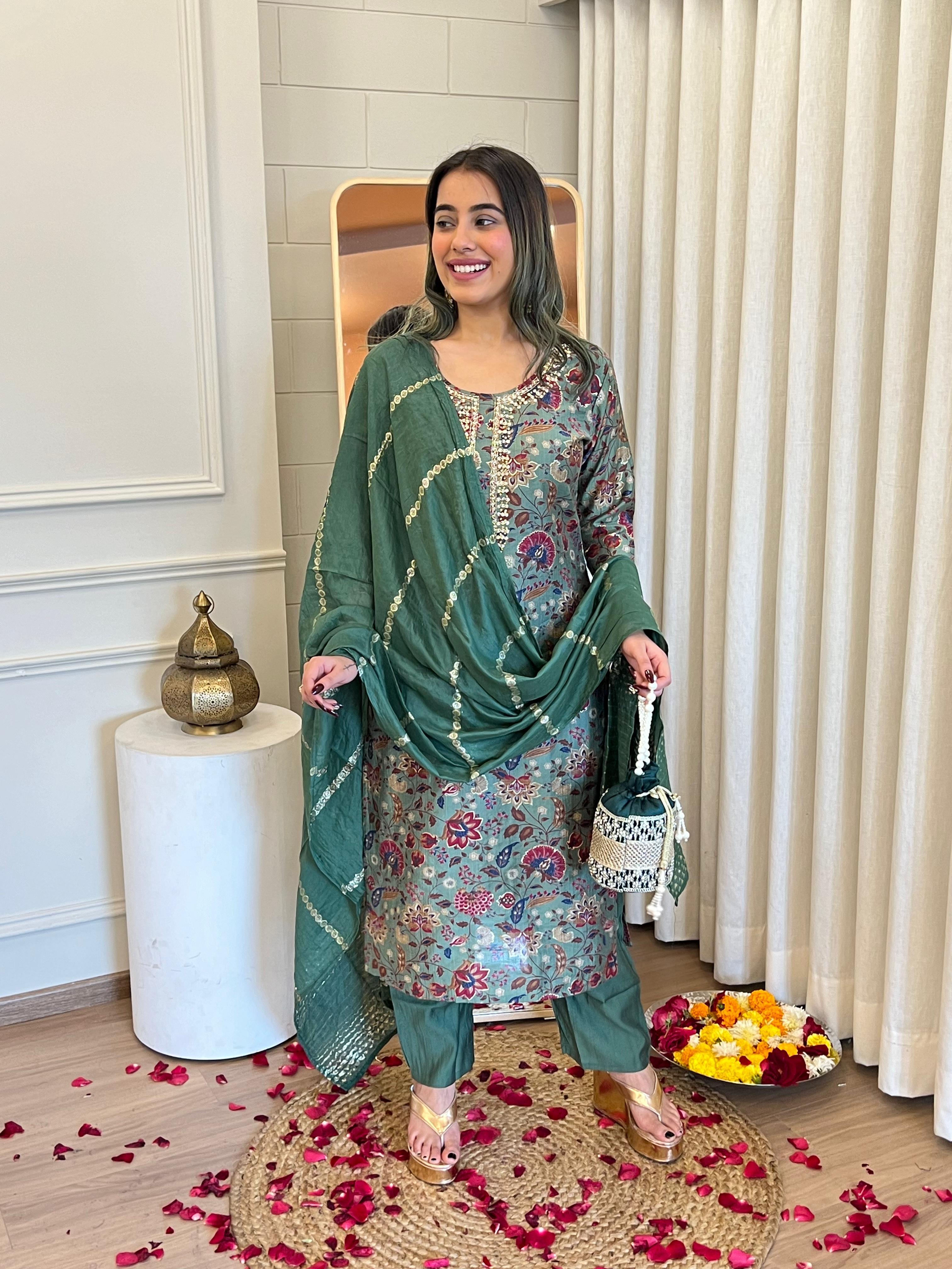 Pure Silk 3 Piece with Hand work