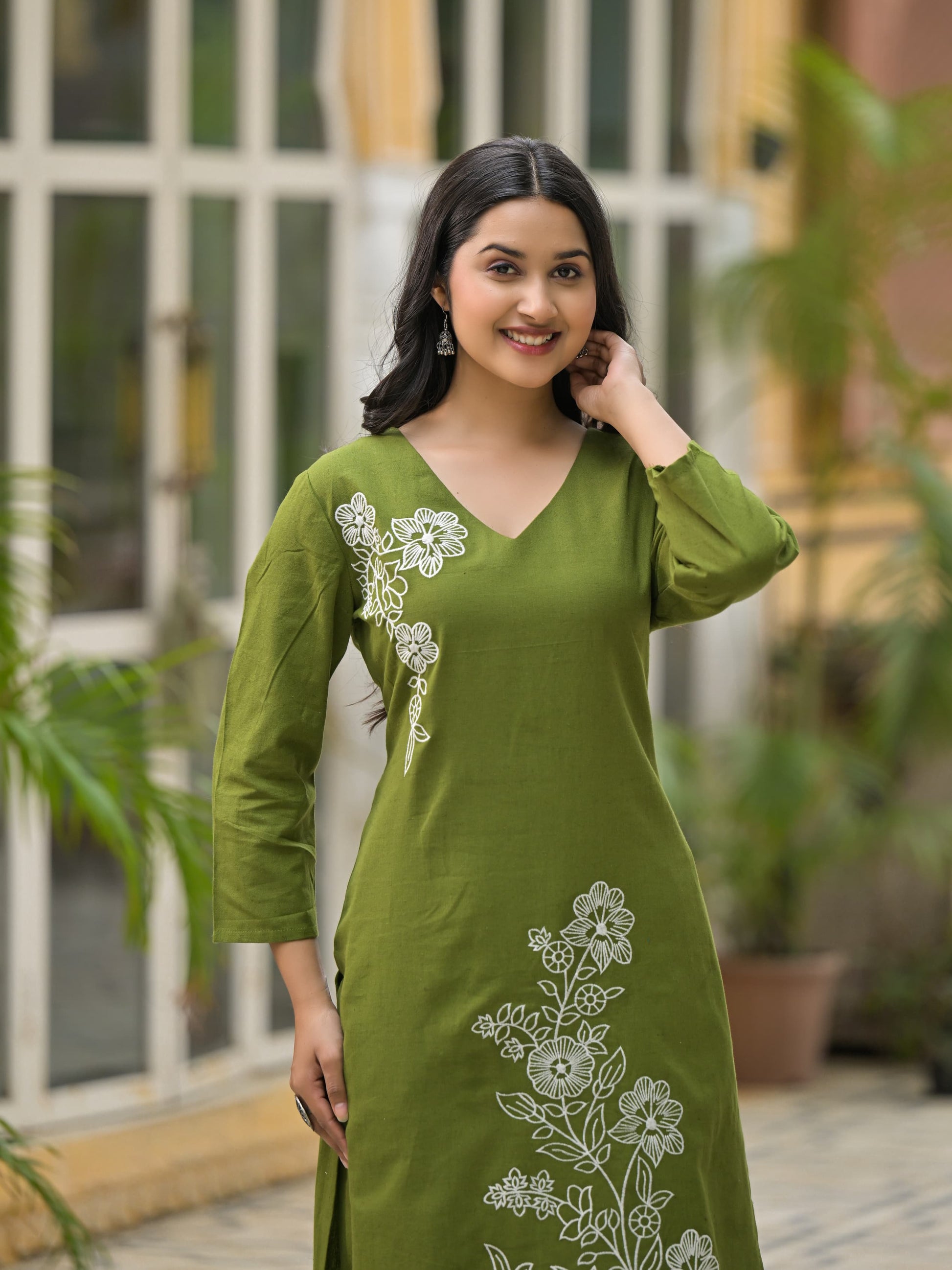 Pure Cotton 2 Piece Embroidery Set
