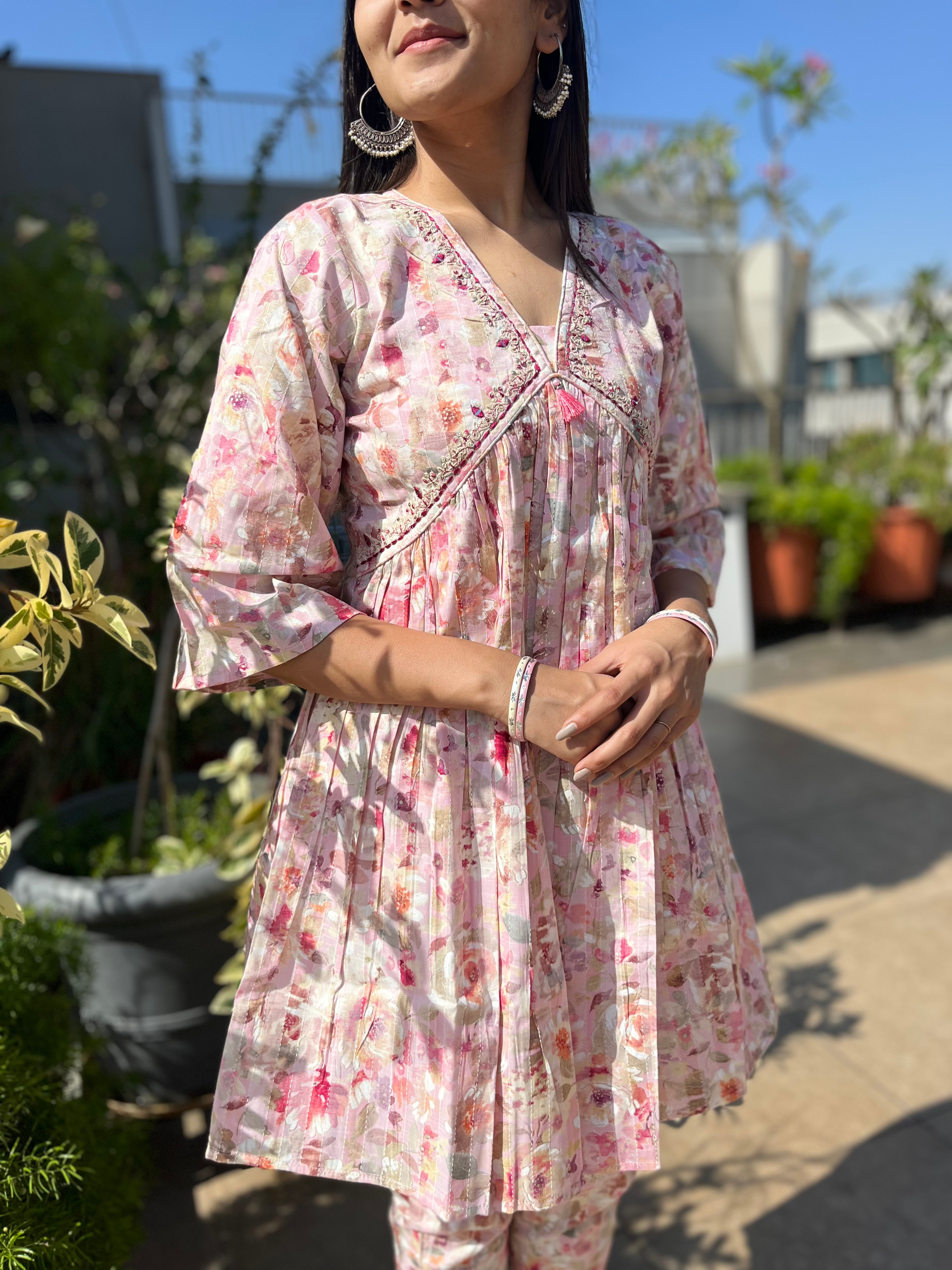 Image of Alia Cut Co-ord Set- Pure Cotton