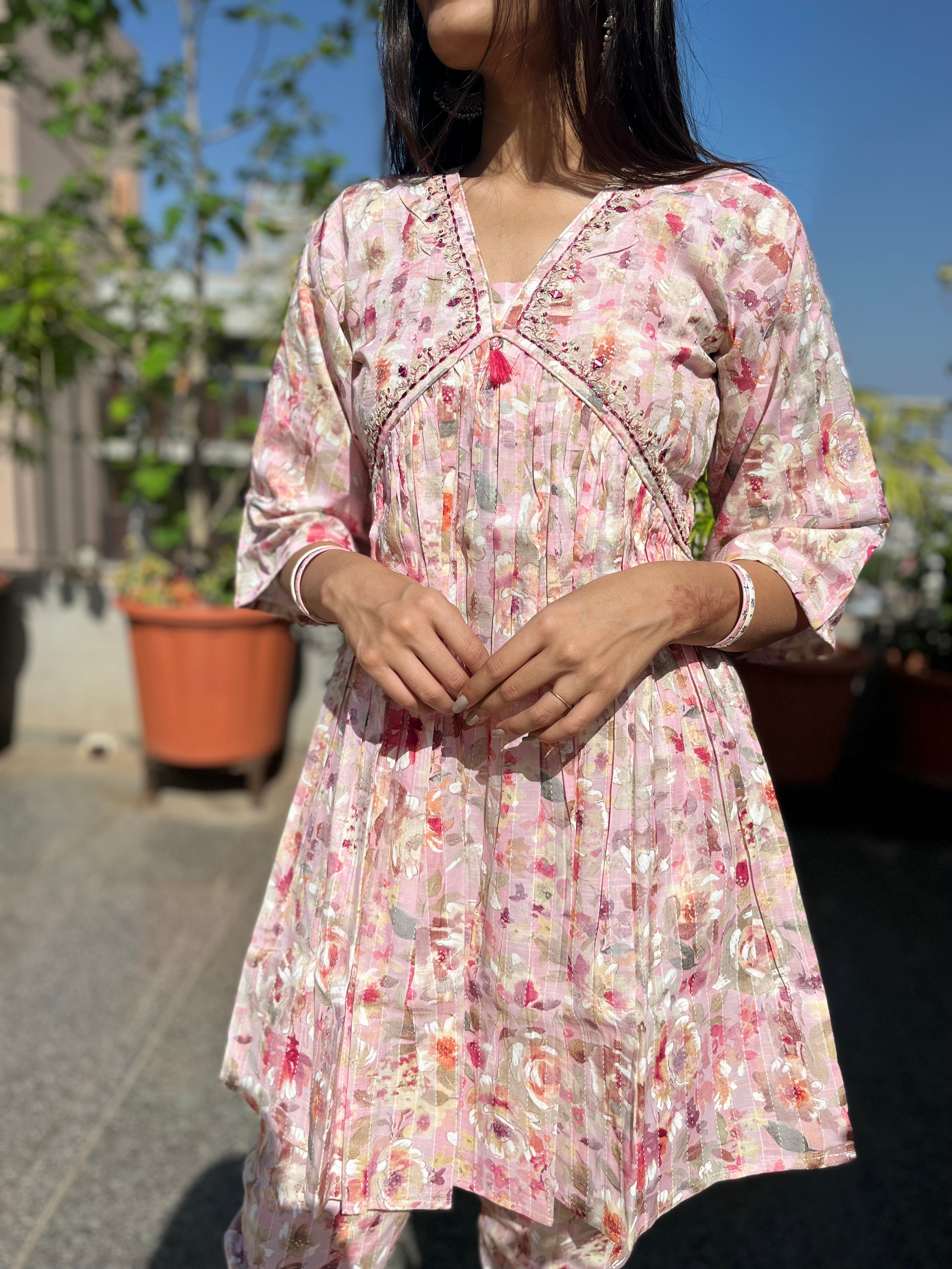 Alia Cut Co-ord Set- Pure Cotton