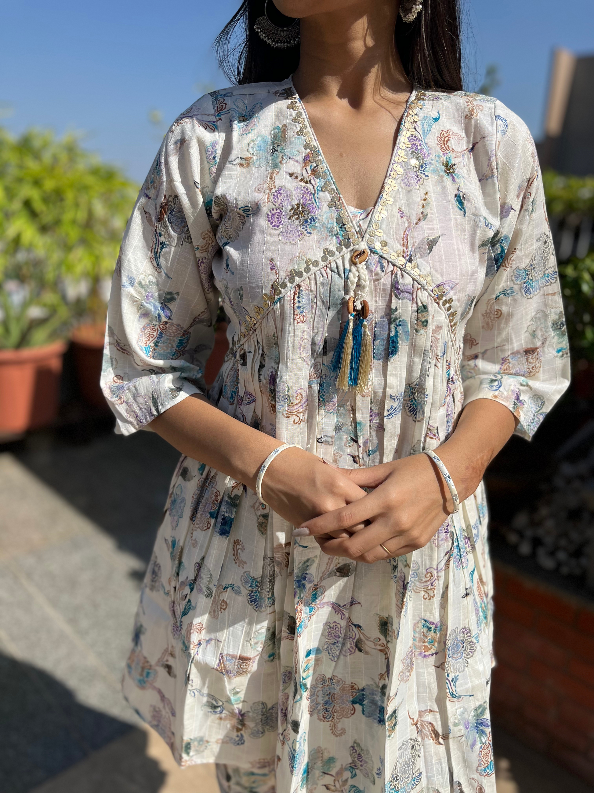 Alia Cut Co-ord Set- Pure Cotton