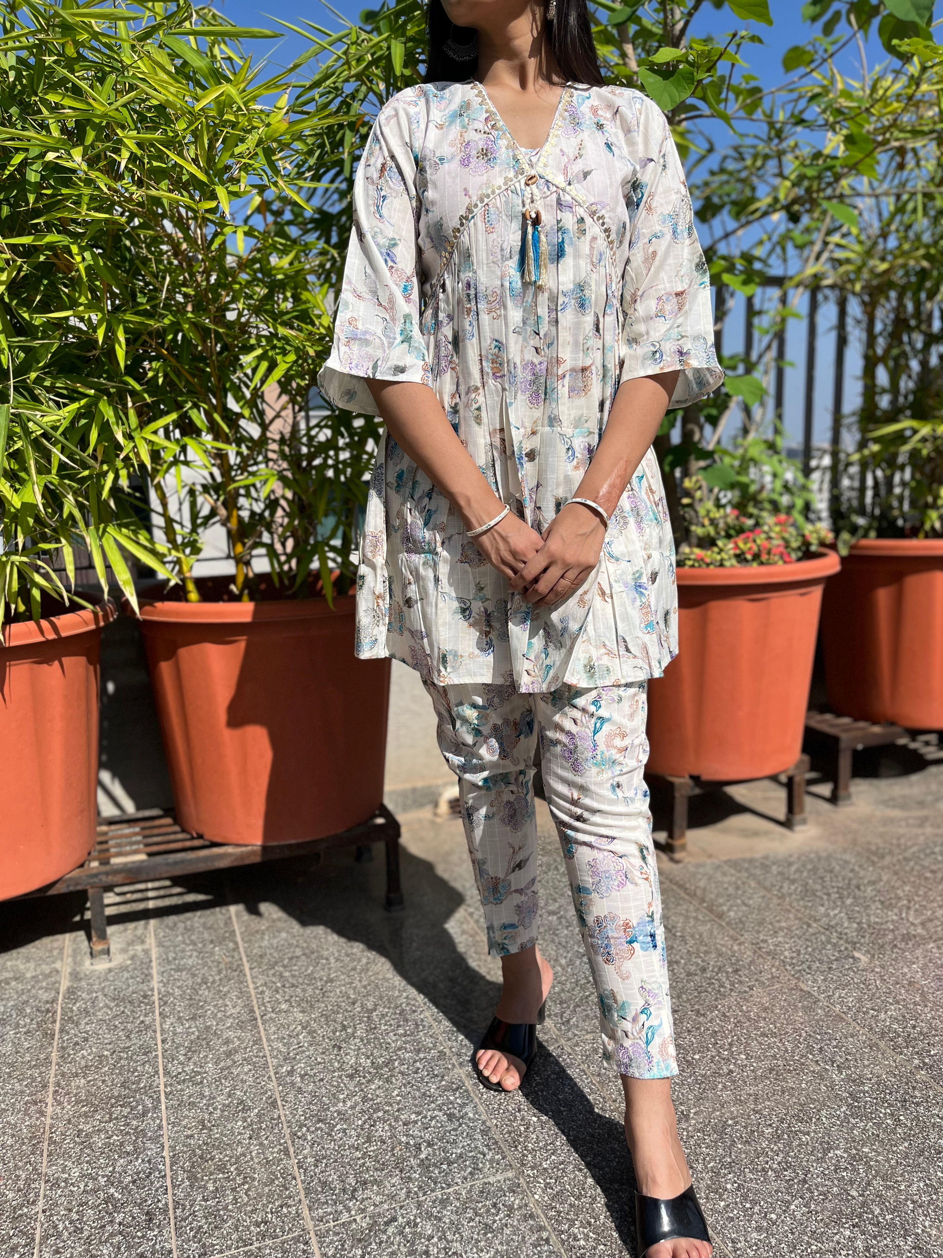 Image of Alia Cut Co-ord Set- Pure Cotton