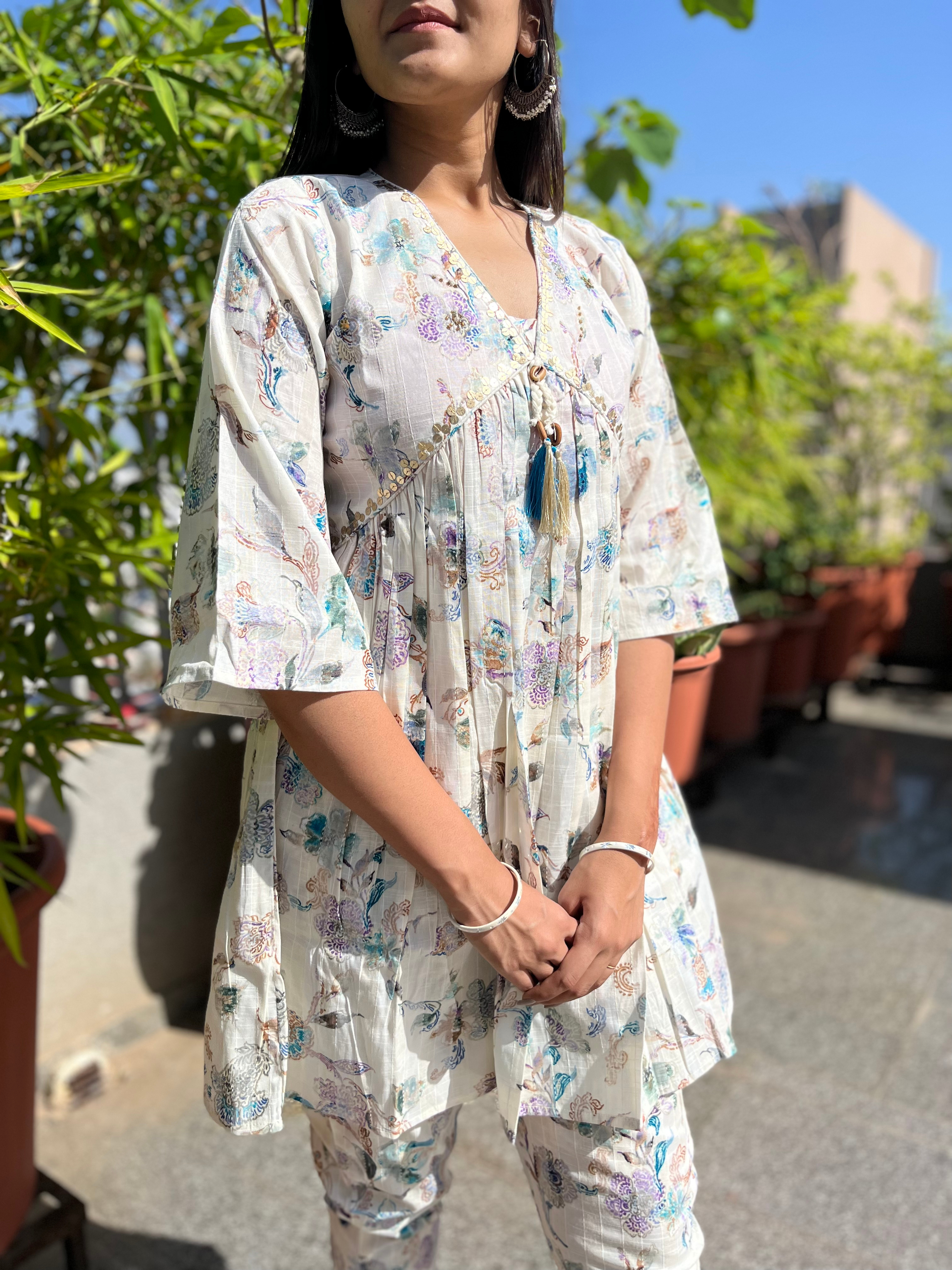 Image of Alia Cut Co-ord Set- Pure Cotton