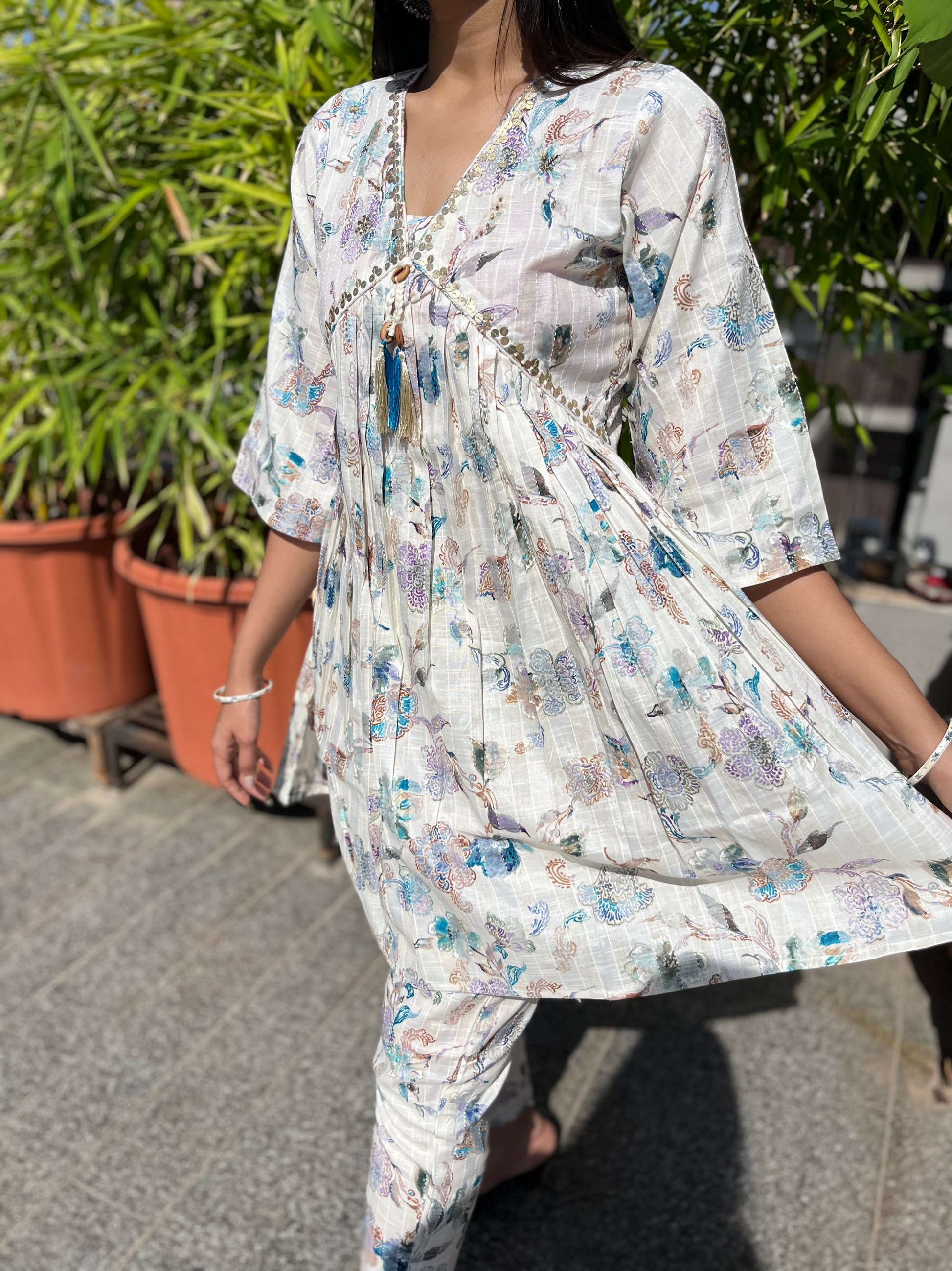 Alia Cut Co-ord Set- Pure Cotton