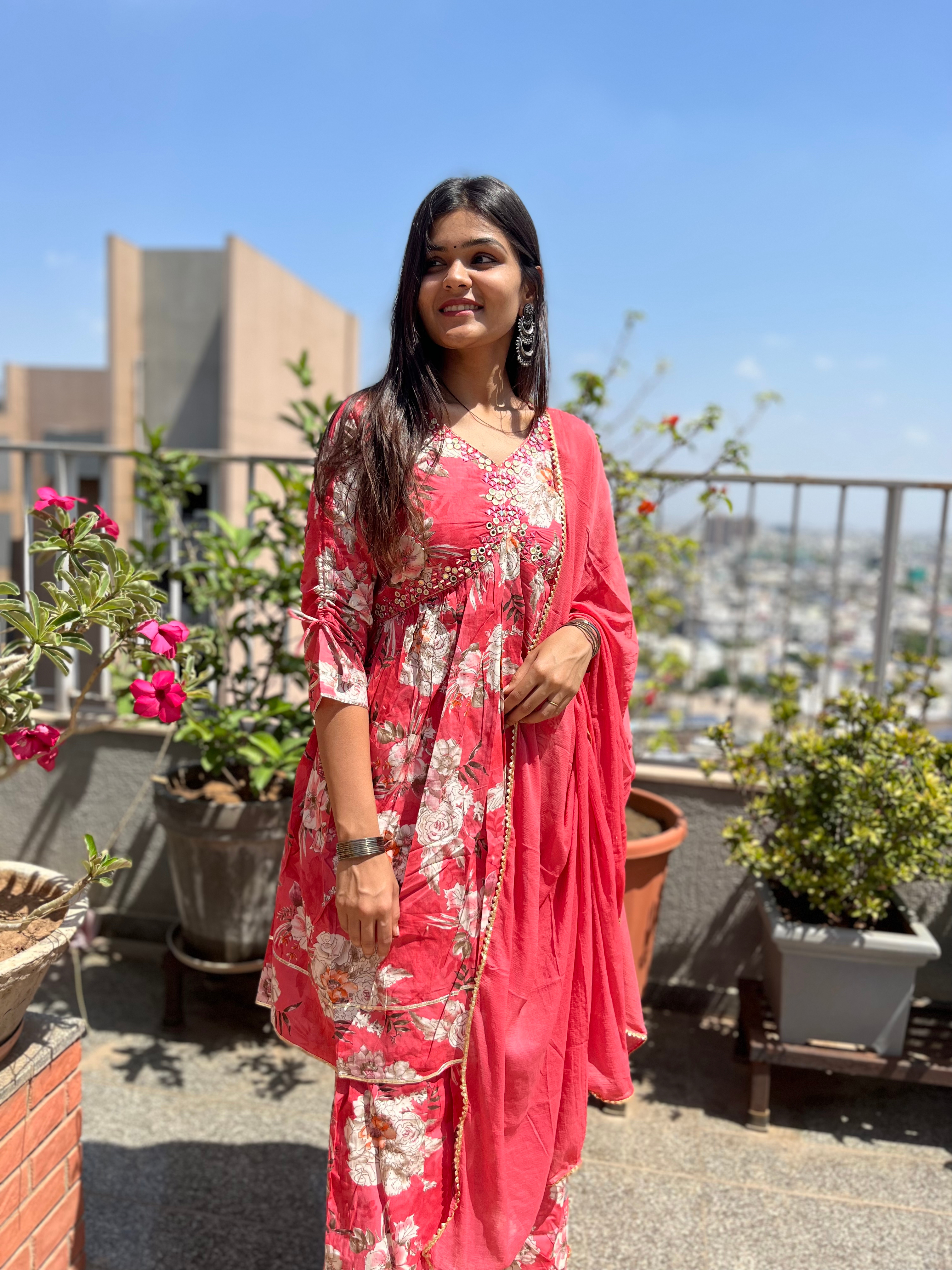 Image of Pure Mul Cotton Aalia Cut Sharara Set