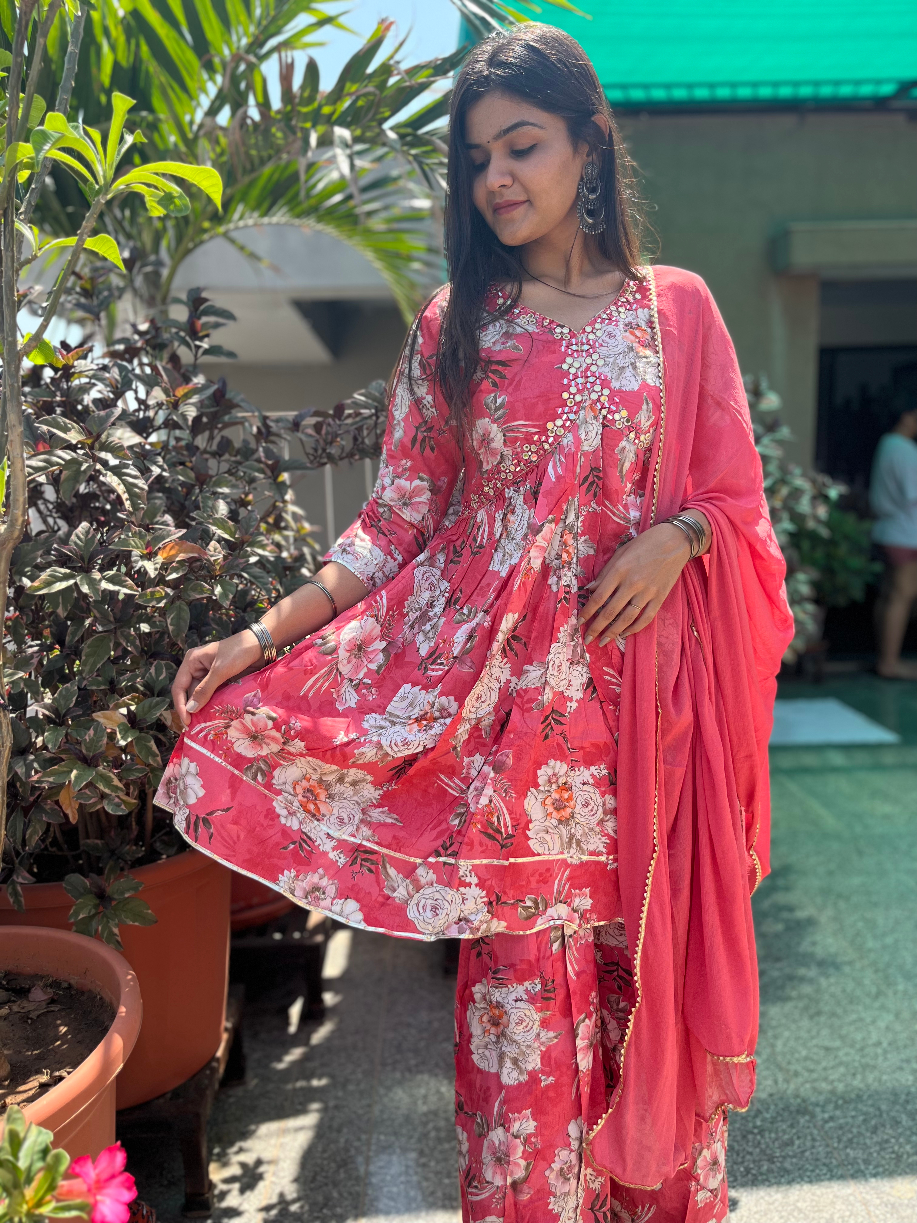 Image of Pure Mul Cotton Aalia Cut Sharara Set
