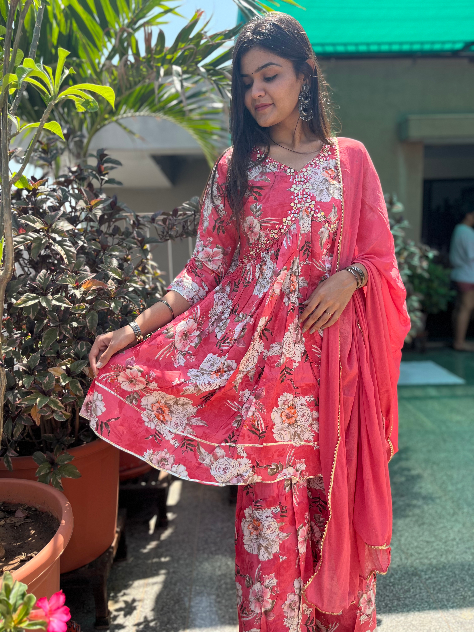 Pure Mul Cotton Aalia Cut Sharara Set
