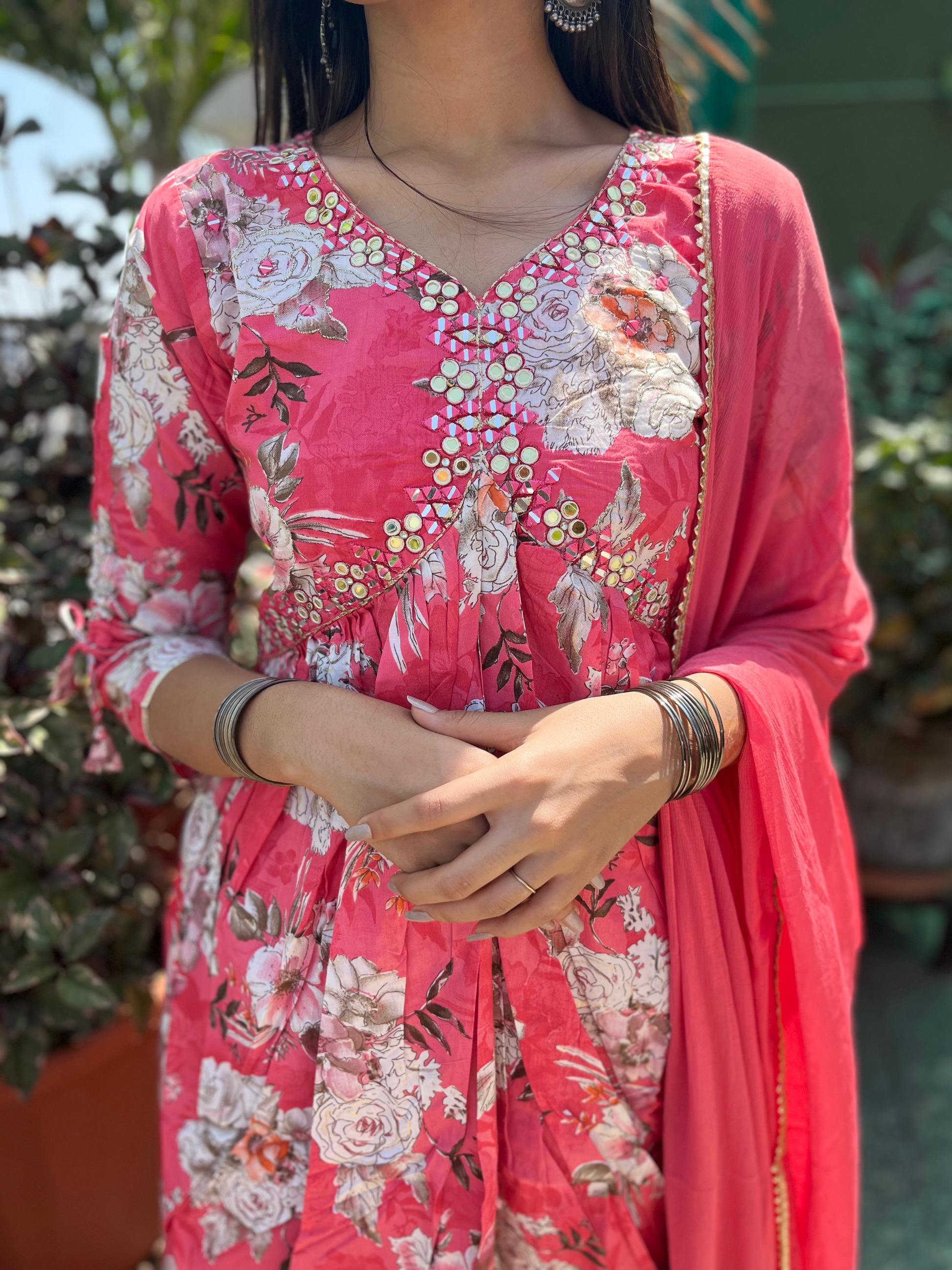 Pure Mul Cotton Aalia Cut Sharara Set