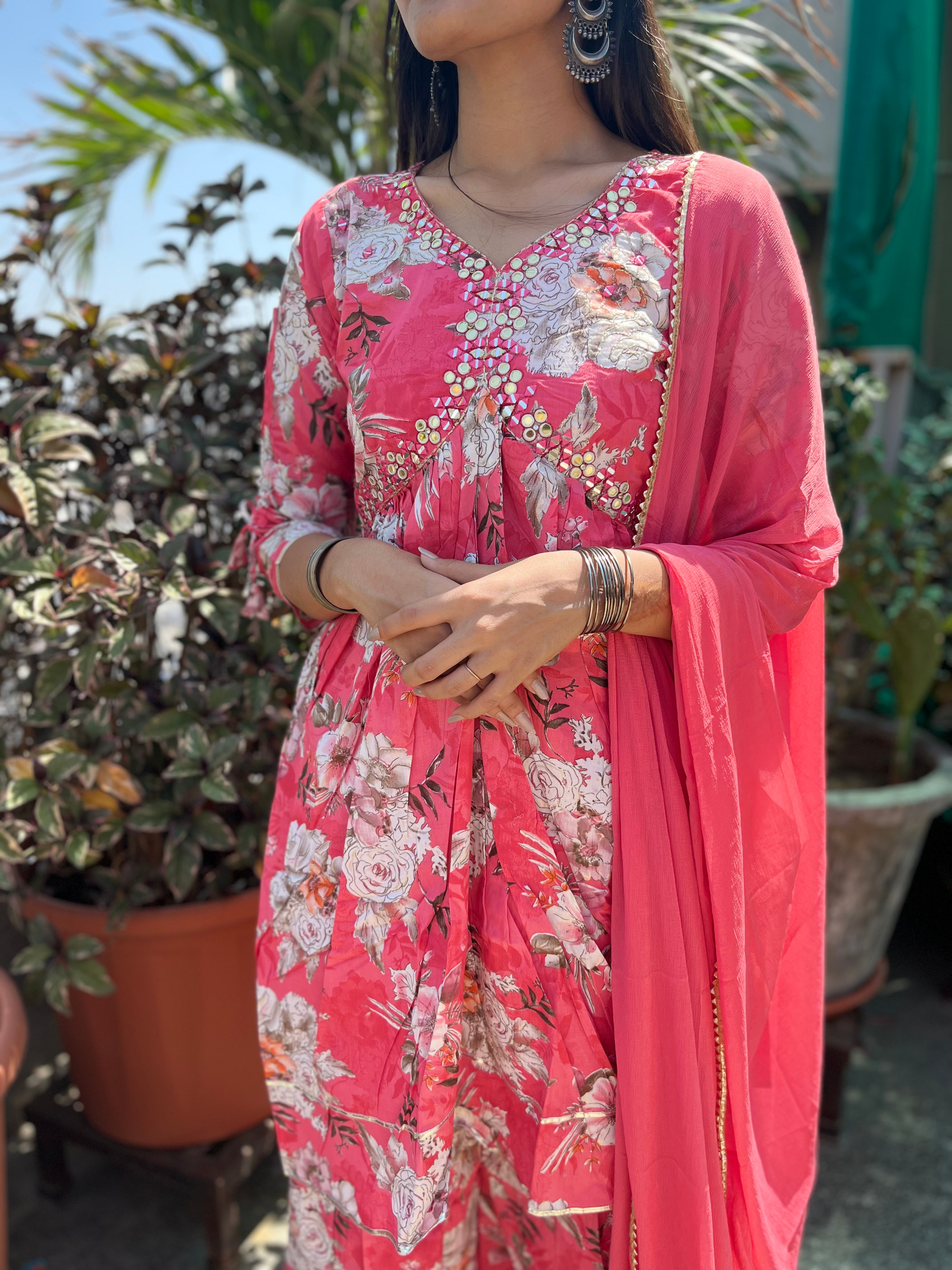 Image of Pure Mul Cotton Aalia Cut Sharara Set