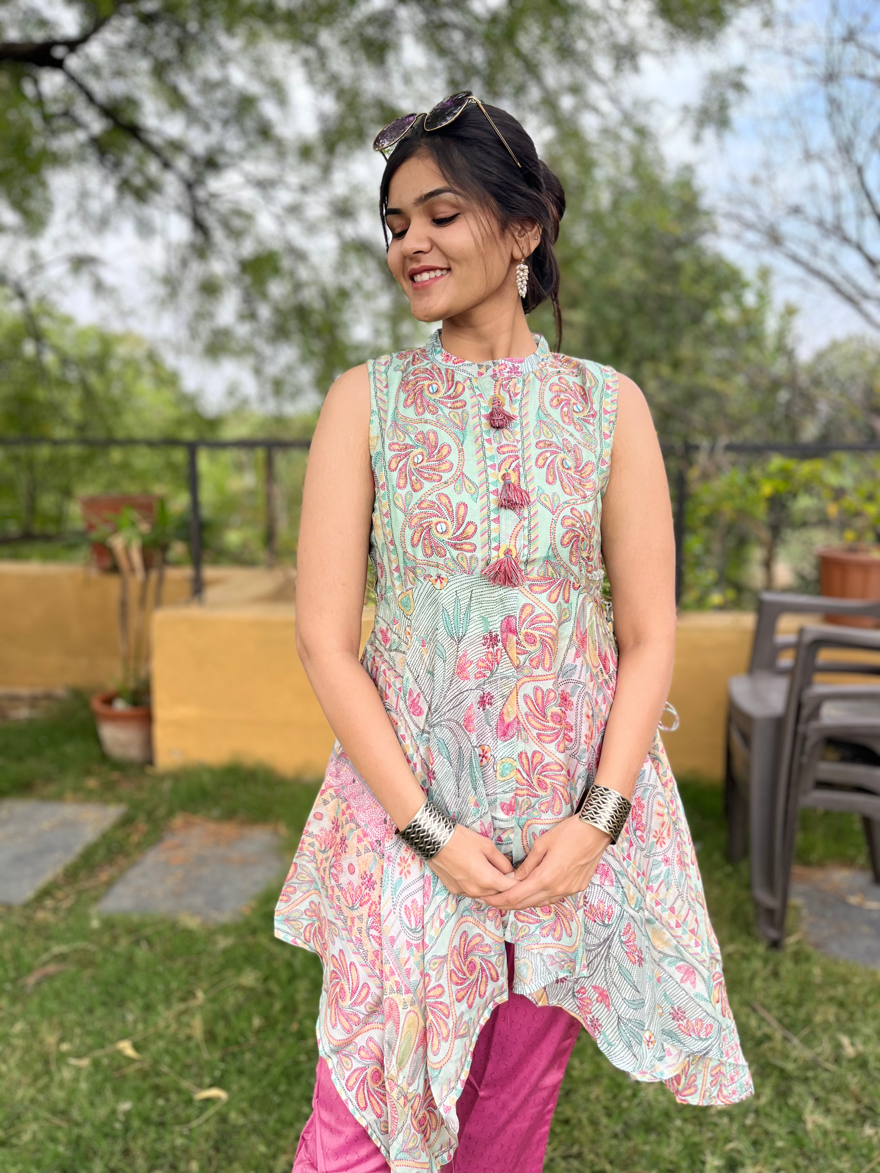 Image of Floral Embroidery Coord -Set - 2 Piece