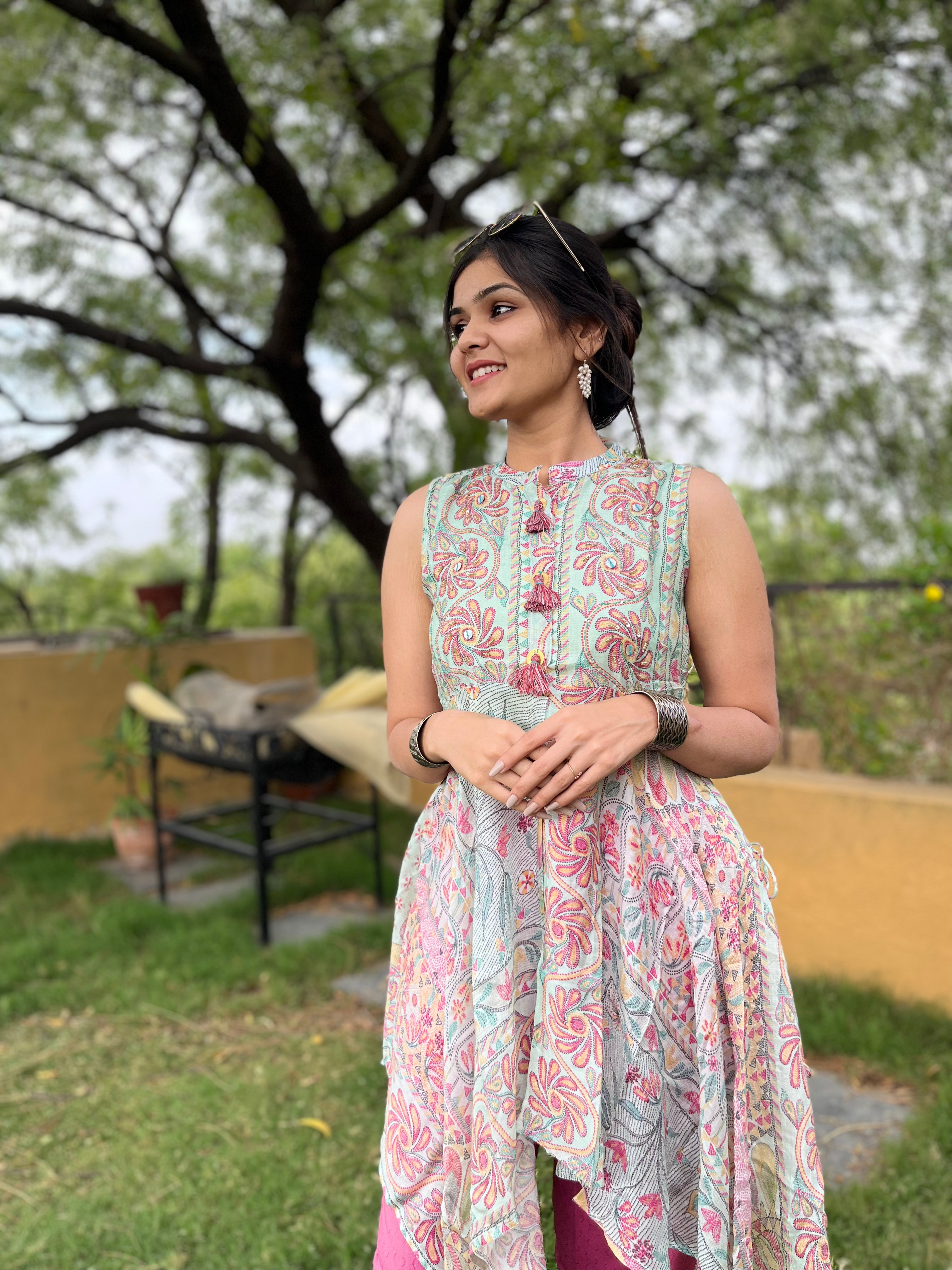 Image of Floral Embroidery Coord -Set - 2 Piece