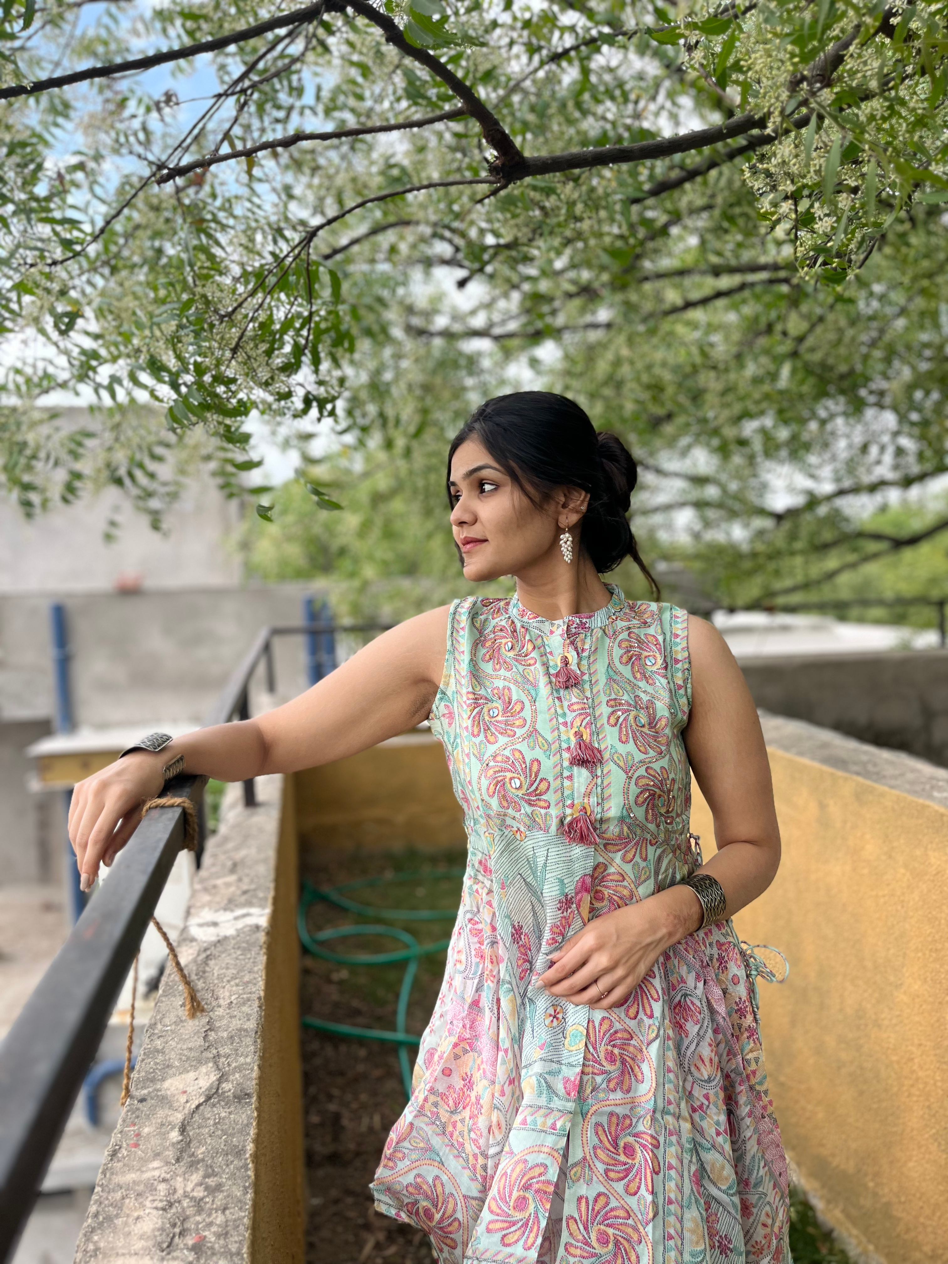 Image of Floral Embroidery Coord -Set - 2 Piece