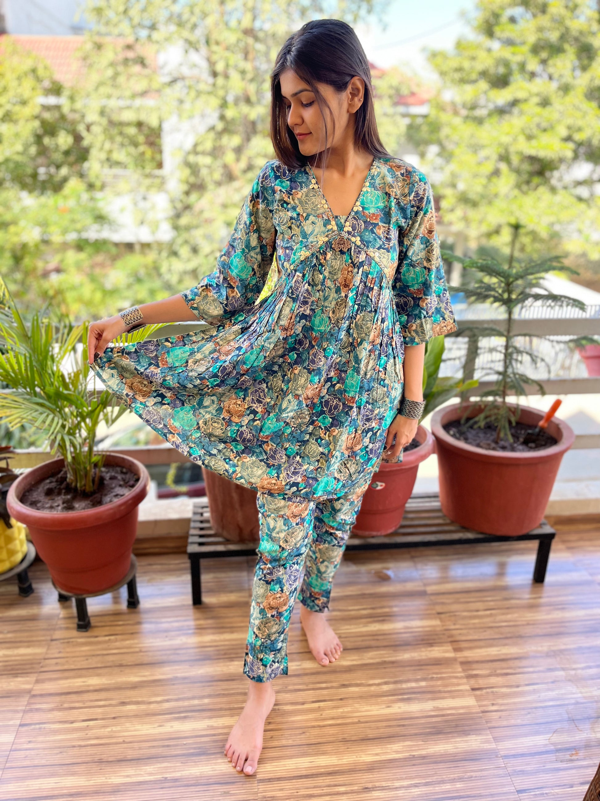 Rayon Alia Cut : Co-ord Set