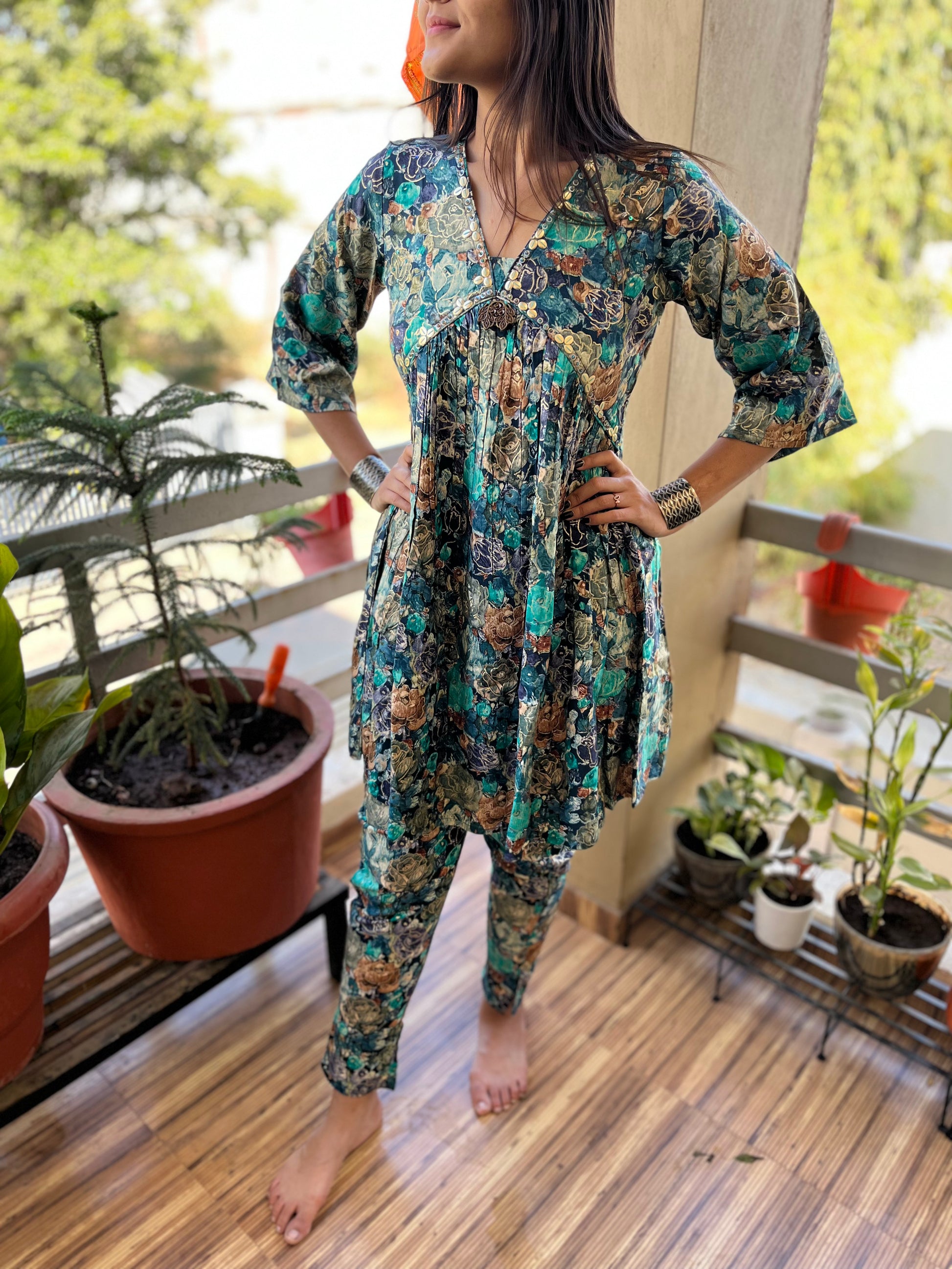 Rayon Alia Cut : Co-ord Set