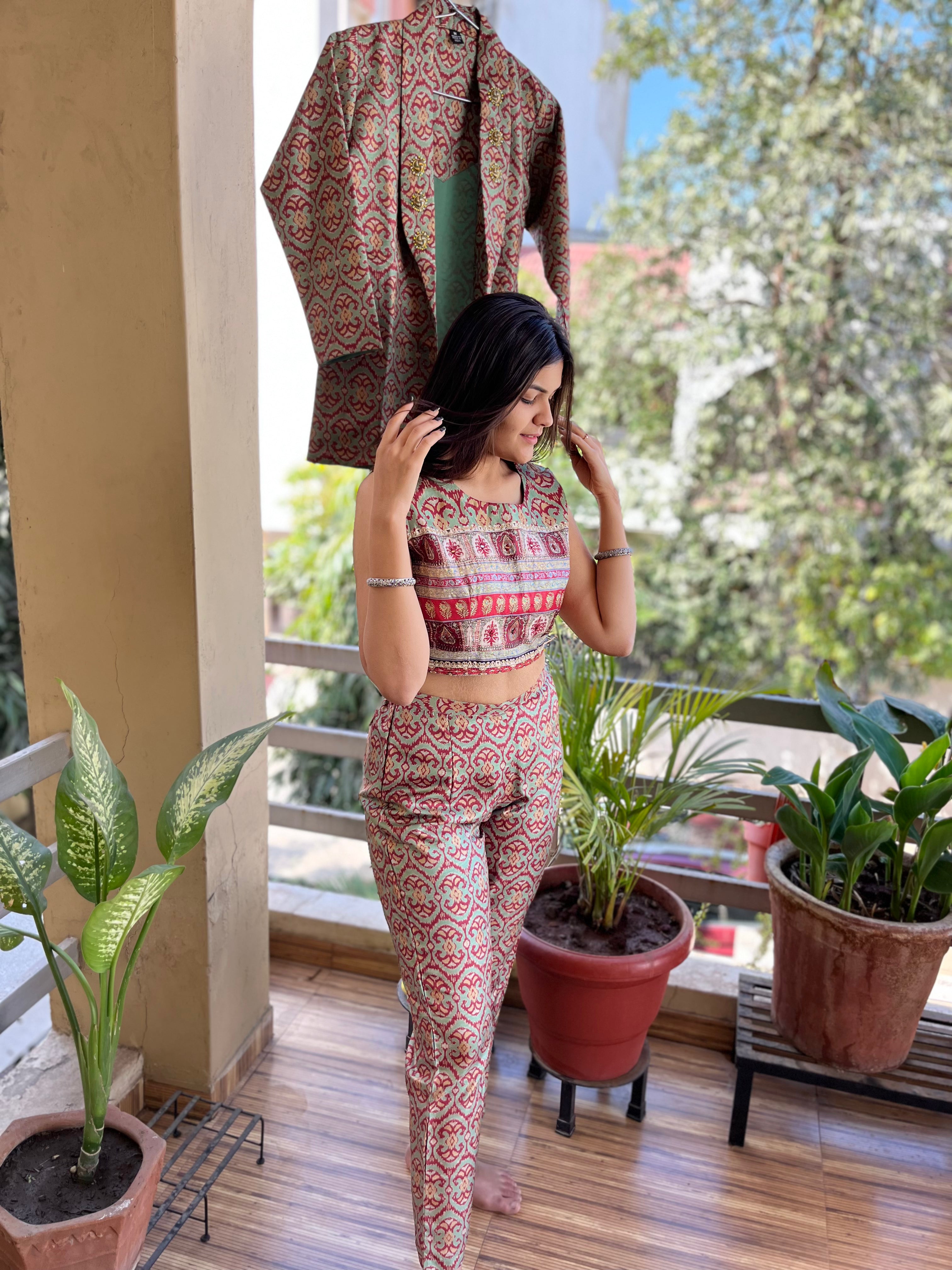 Muslin Silk 3 Piece : Coord Set