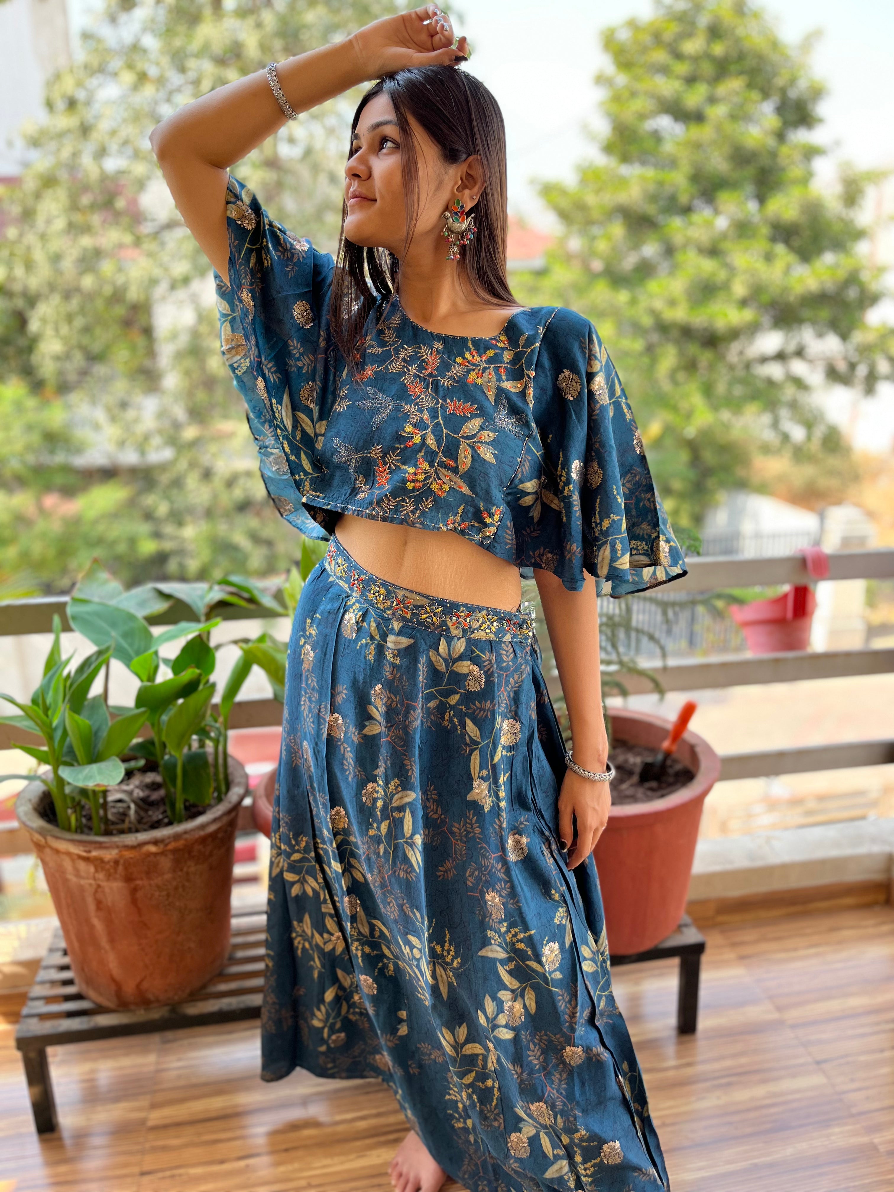 Image of Blue Muslin Coords
