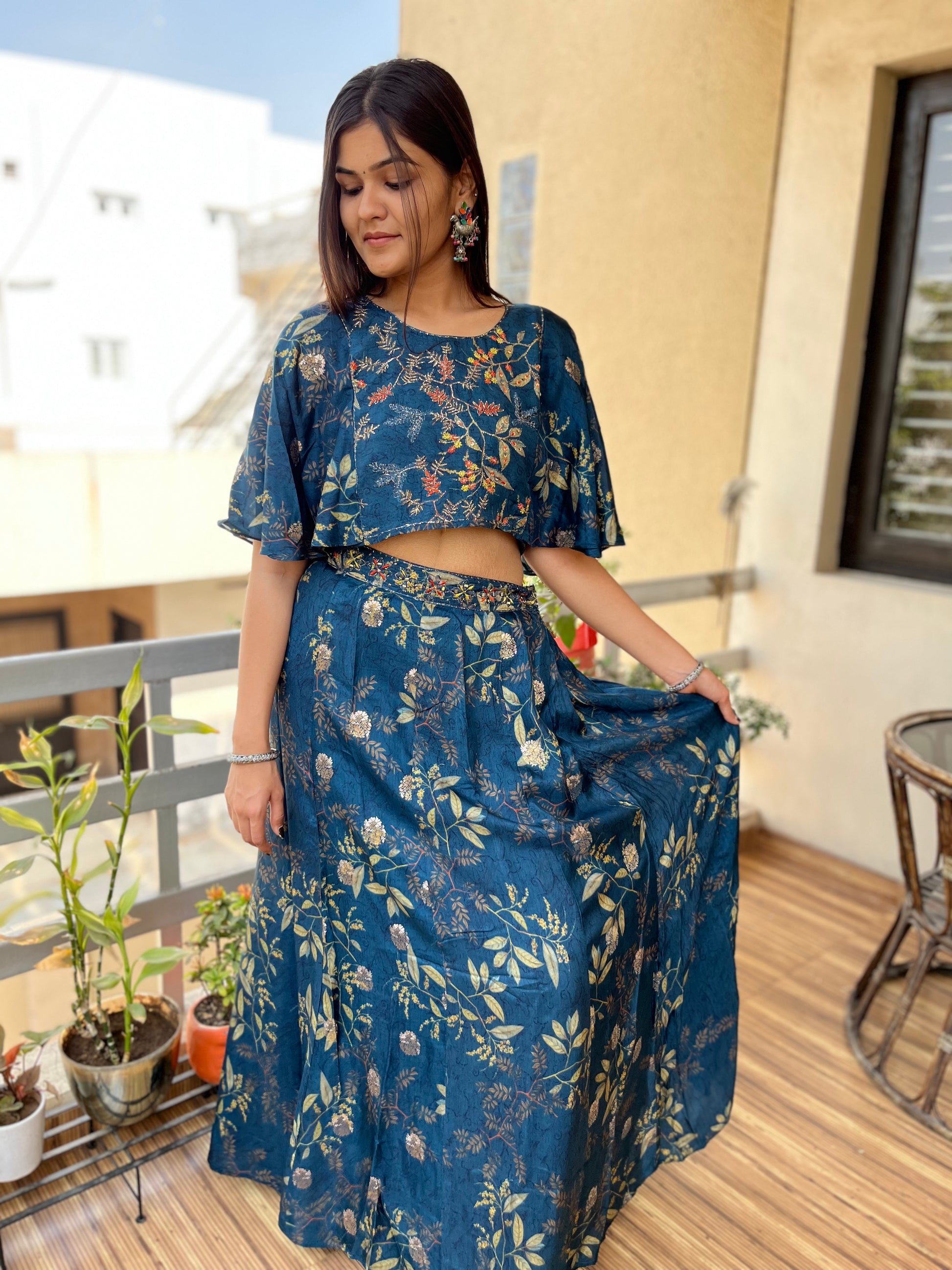 Blue Muslin Coords