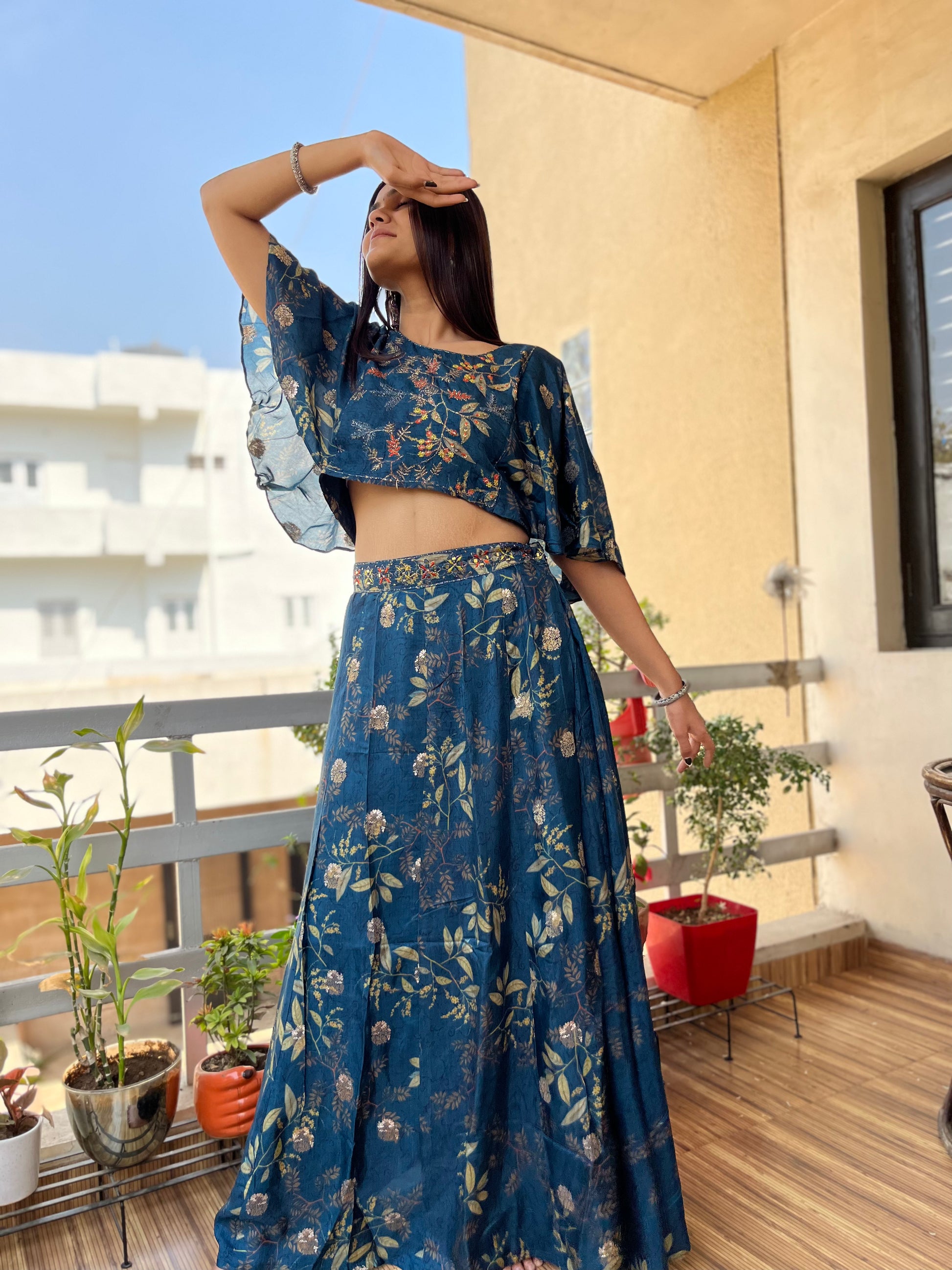 Blue Muslin Coords