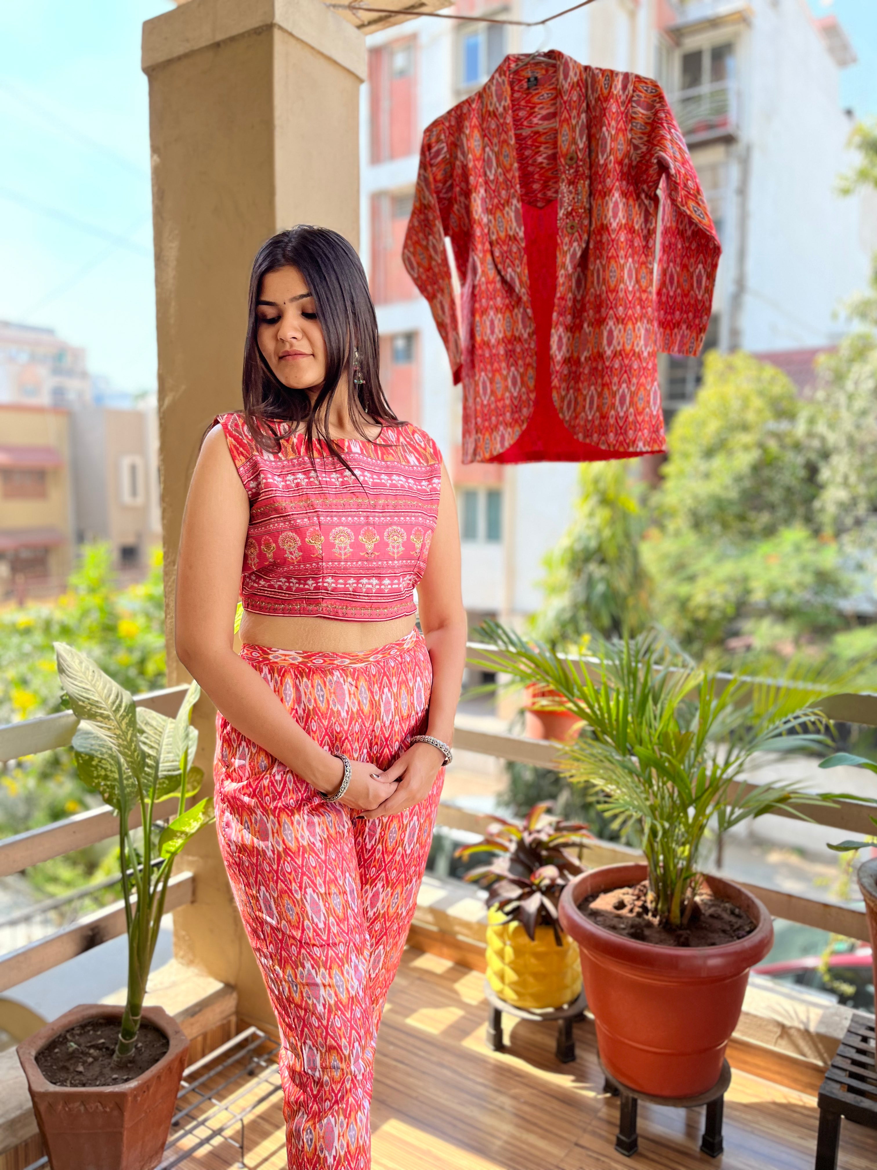 Image of Muslin Embroidery Coord Set - 3 Piece