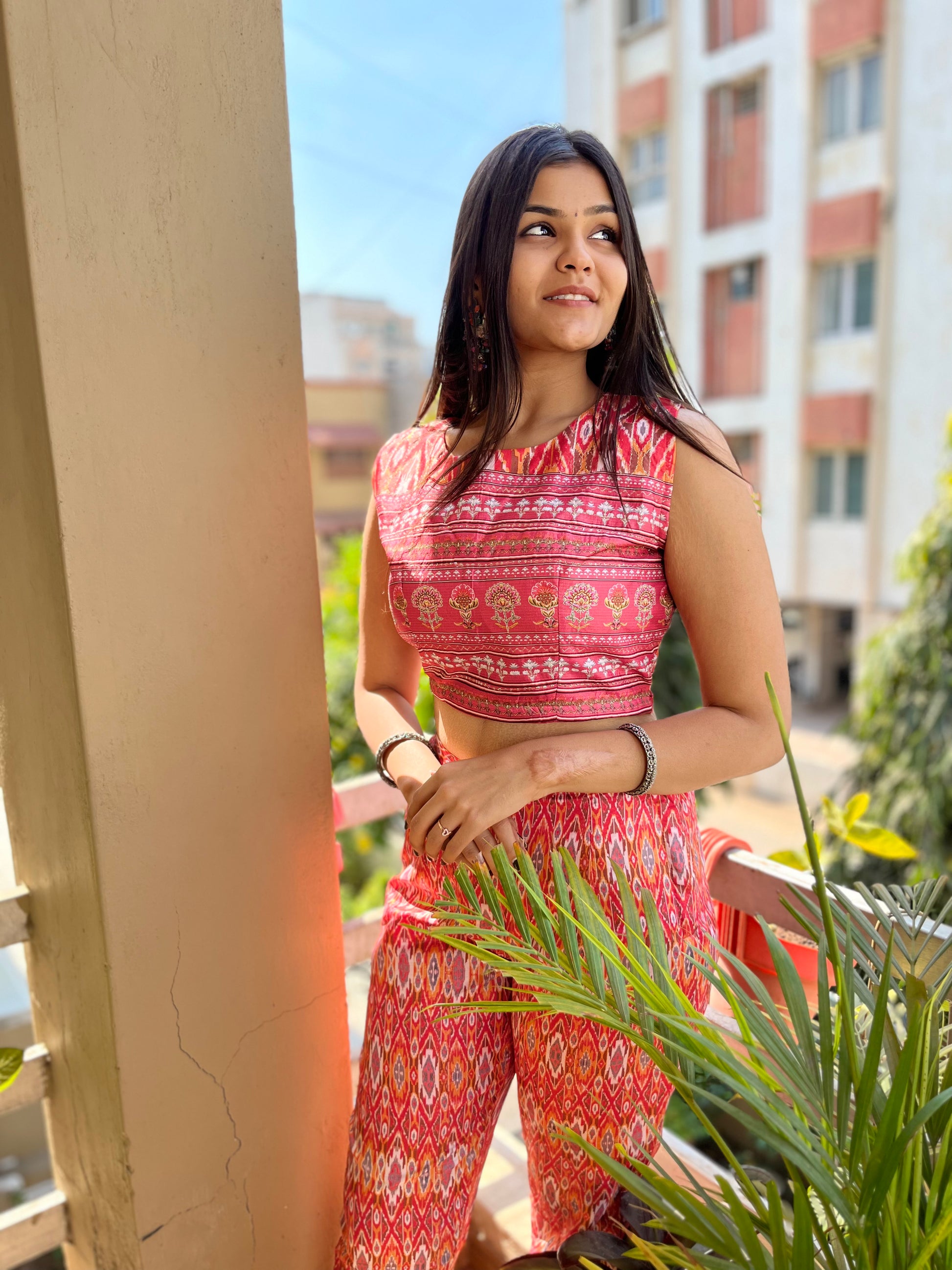 Muslin Embroidery Coord Set - 3 Piece