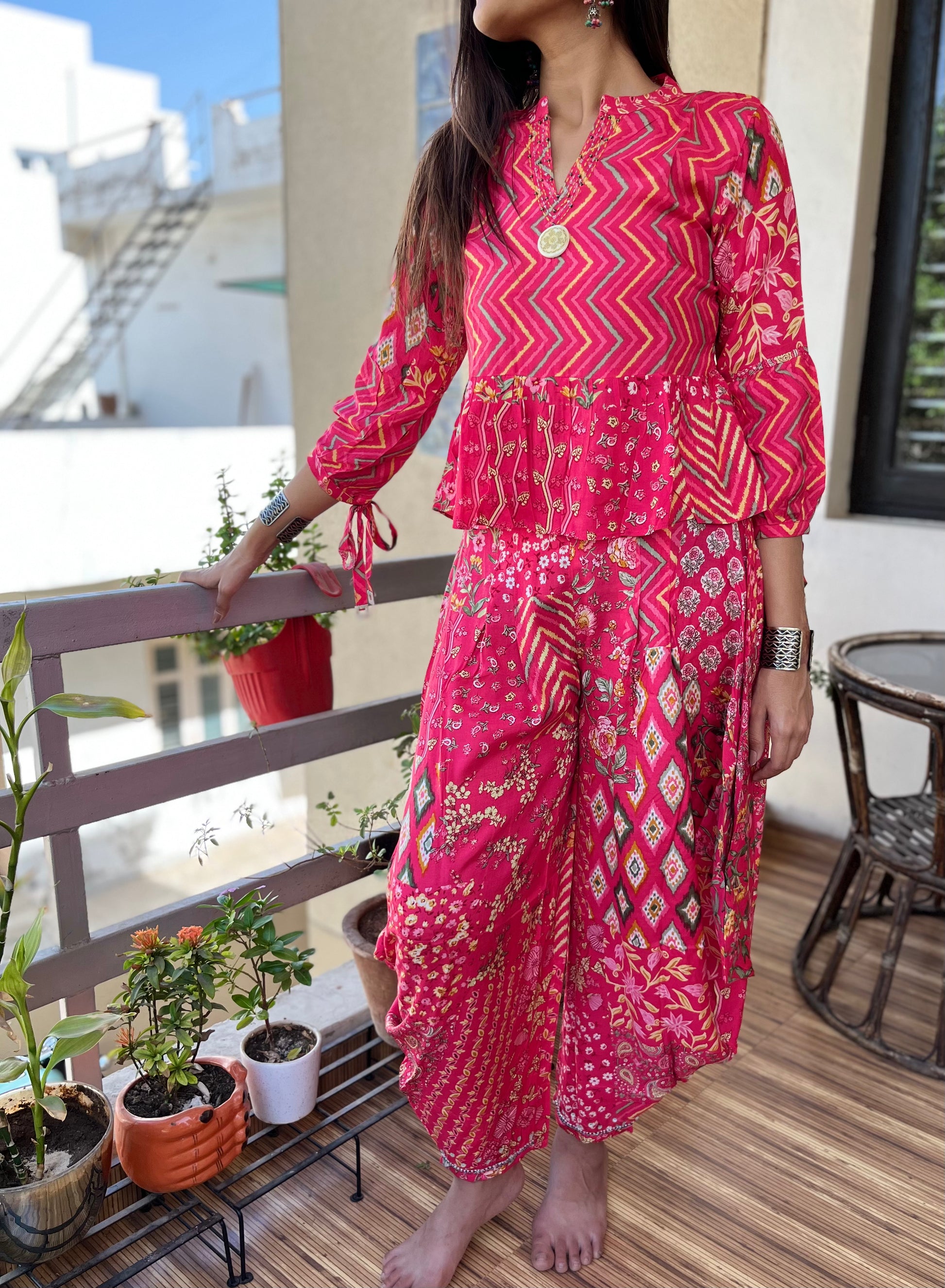 The Tulip Co-ord Set - Red