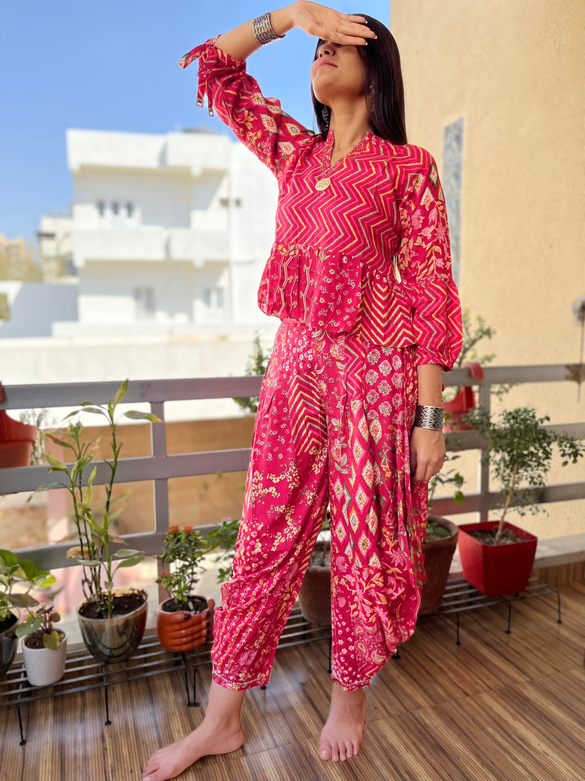 The Tulip Co-ord Set - Red