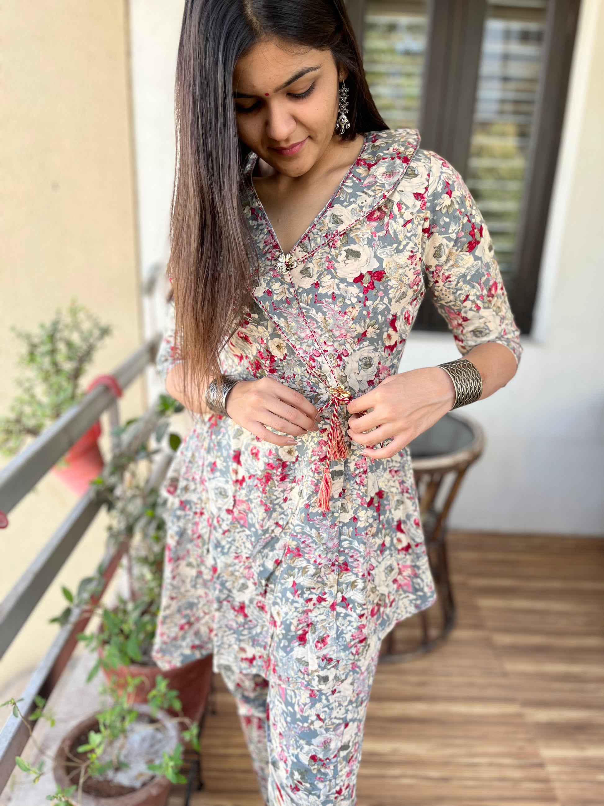 Flower Print Co-ord Set - White