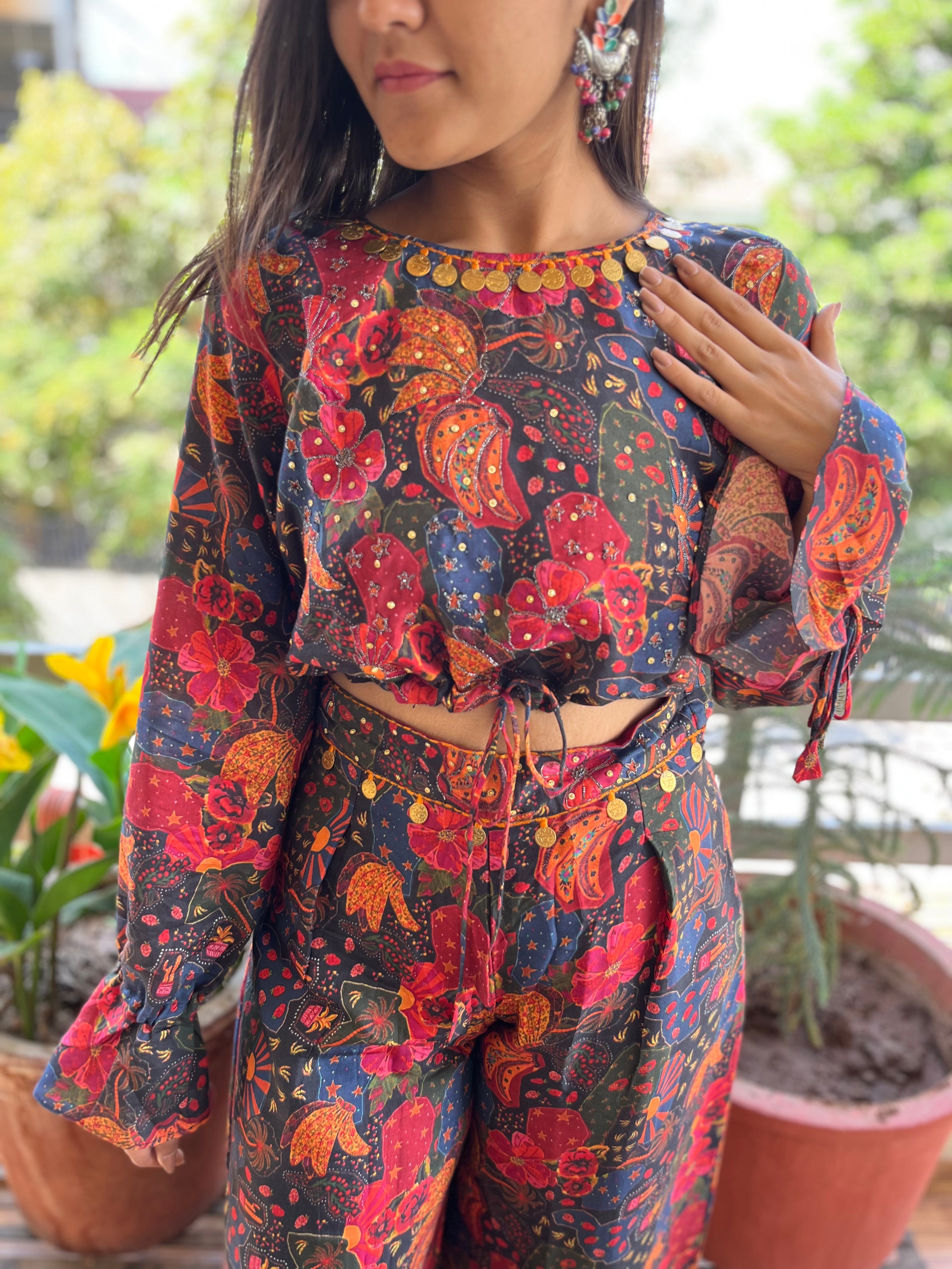 Image of Muslin Red Co-ord Set