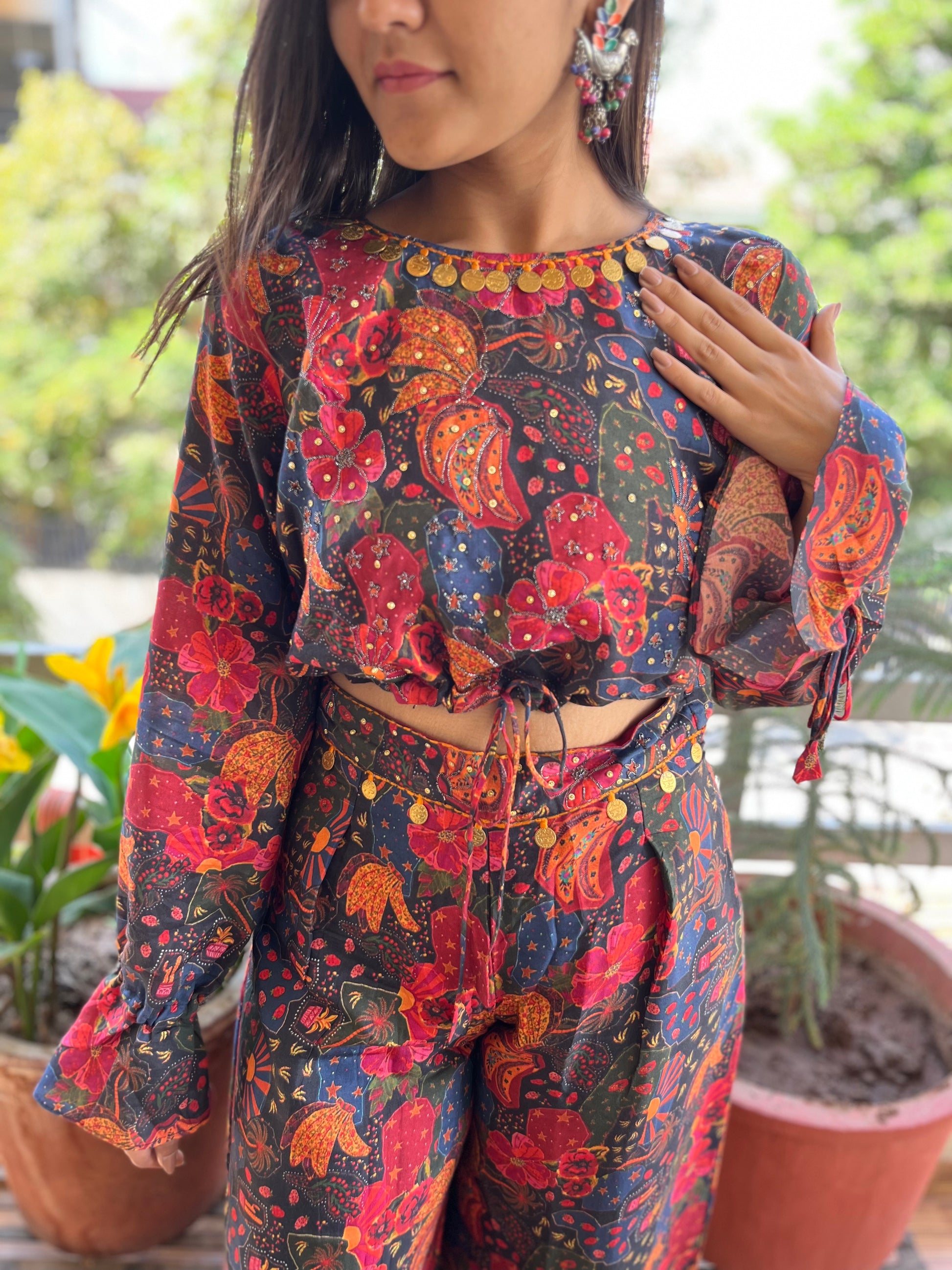Muslin Red Co-ord Set