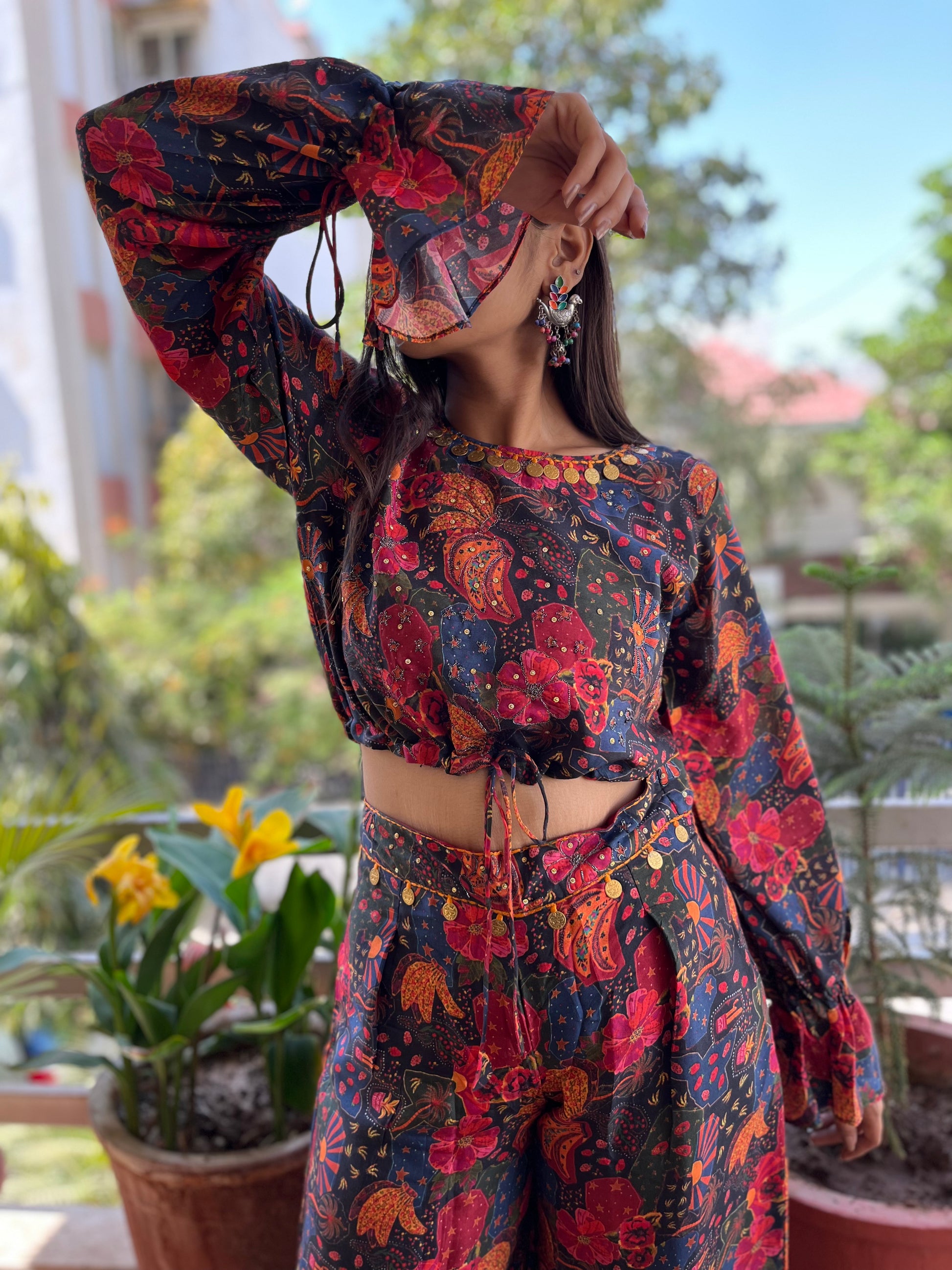Muslin Red Co-ord Set