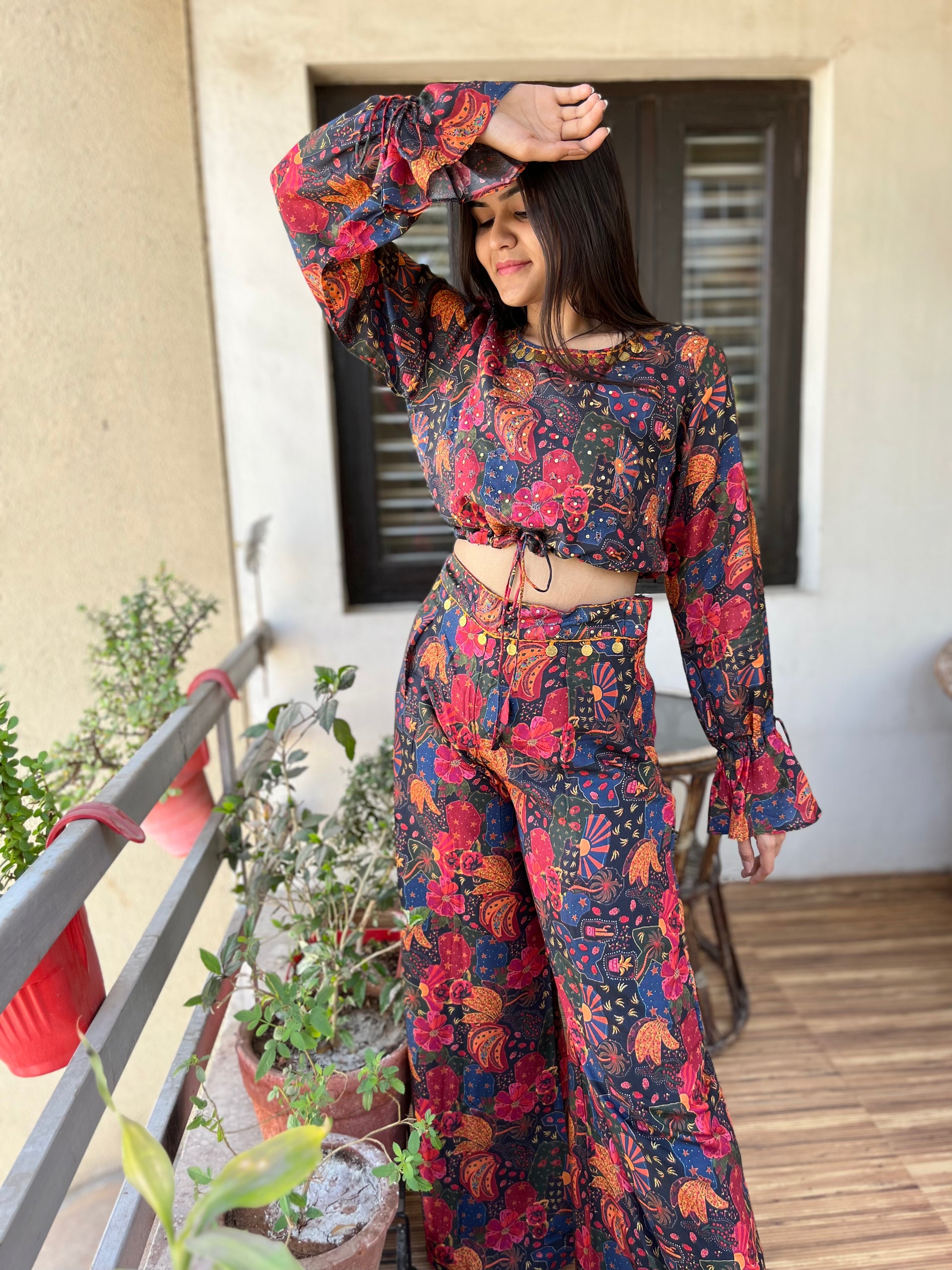 Muslin Red Co-ord Set