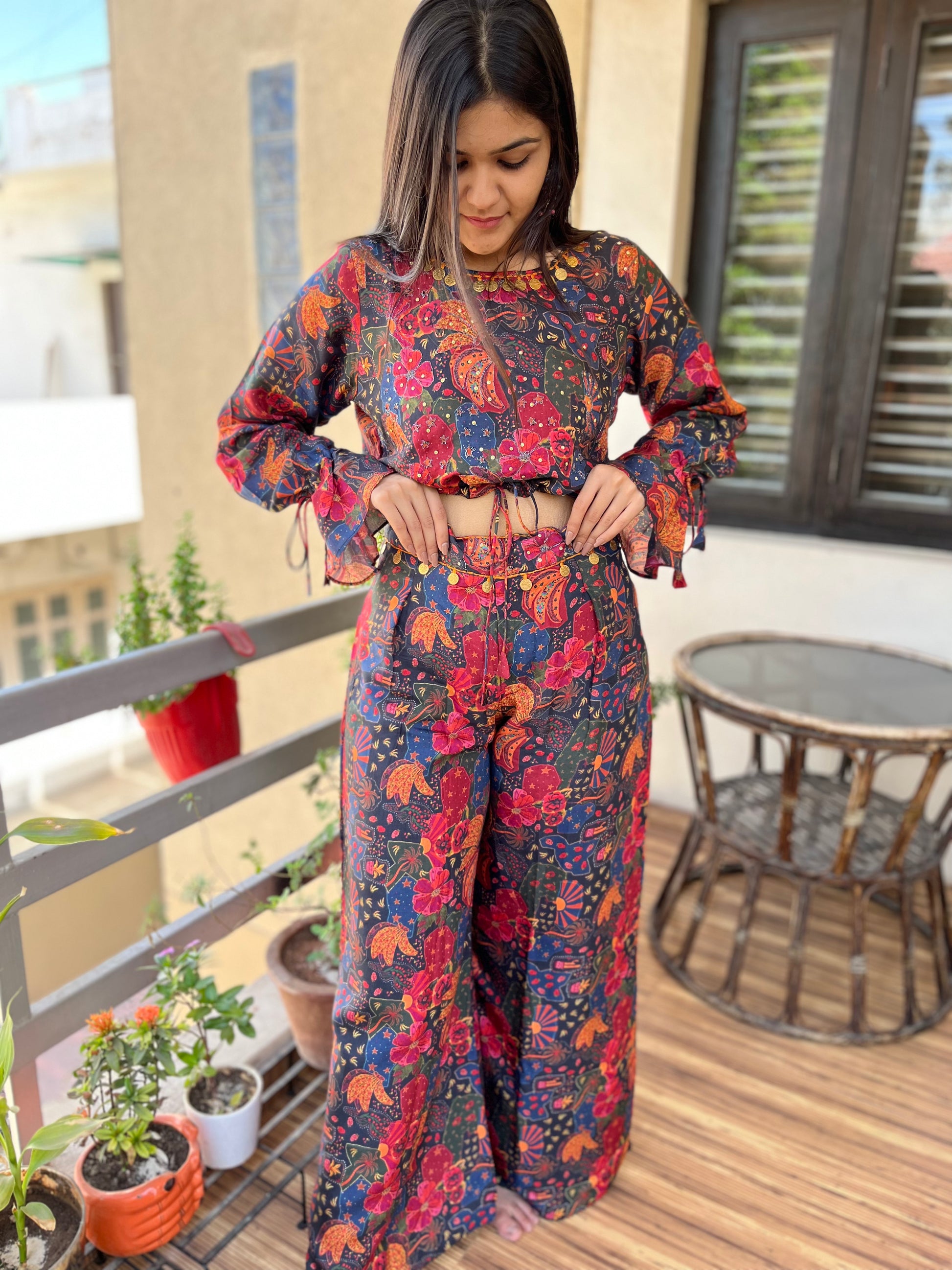 Muslin Red Co-ord Set
